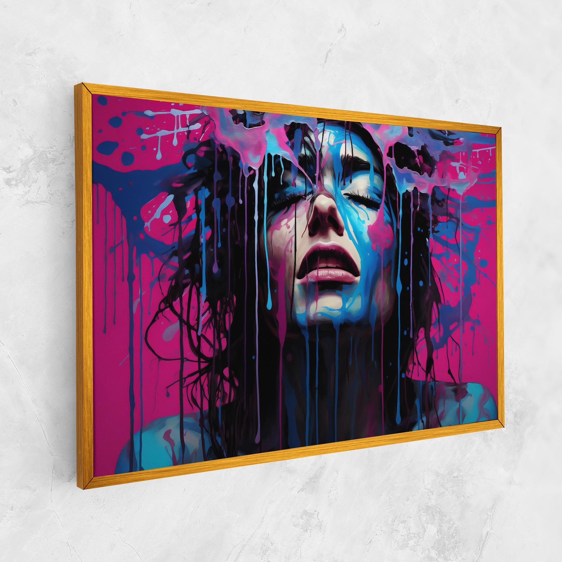 Blue Pink Woman mockup 1