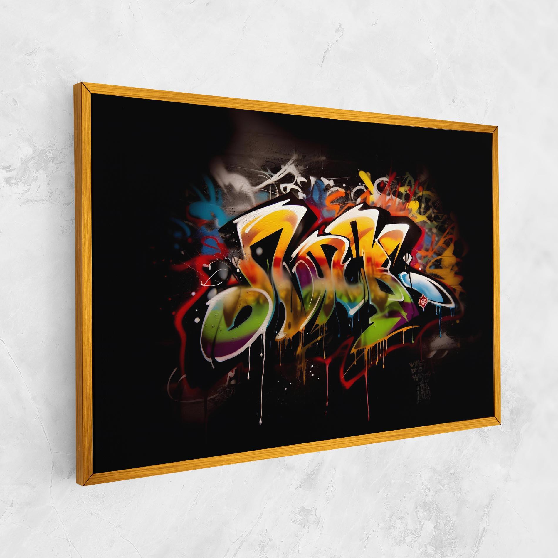 Картина на платно Graffiti Style Wall mockup 1