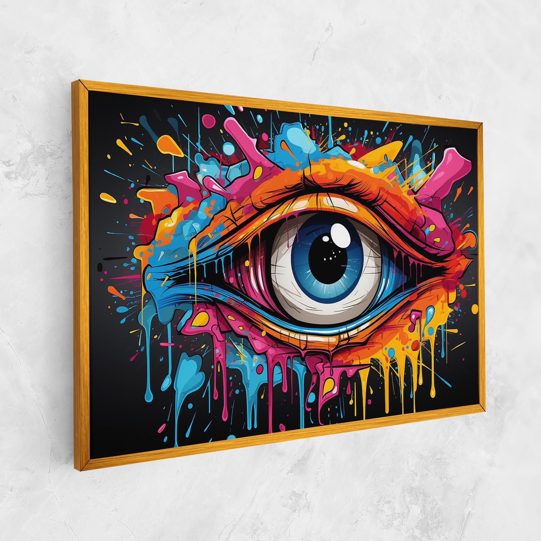 Картина на платно Graffitistyle Eye mockup 1
