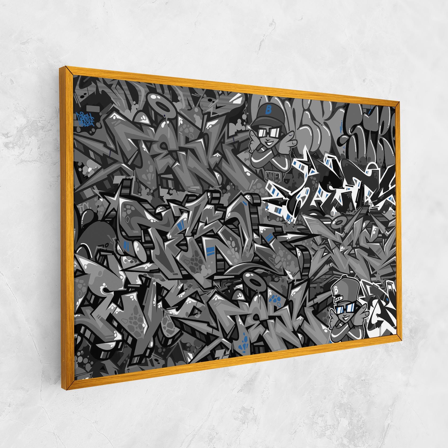 Grey Blue Graffiti mockup 1