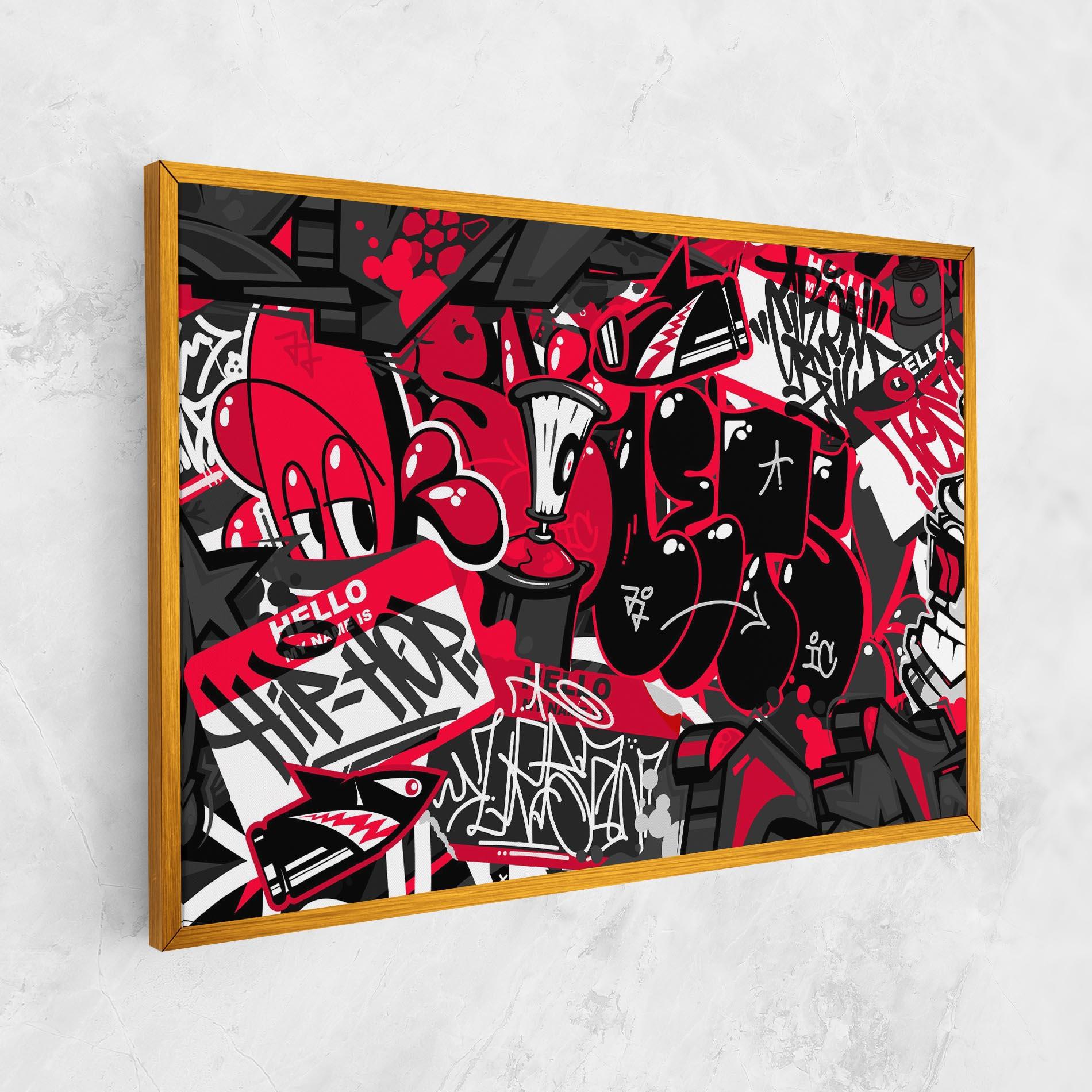 Картина на платно Hip Hop Graffiti mockup 1