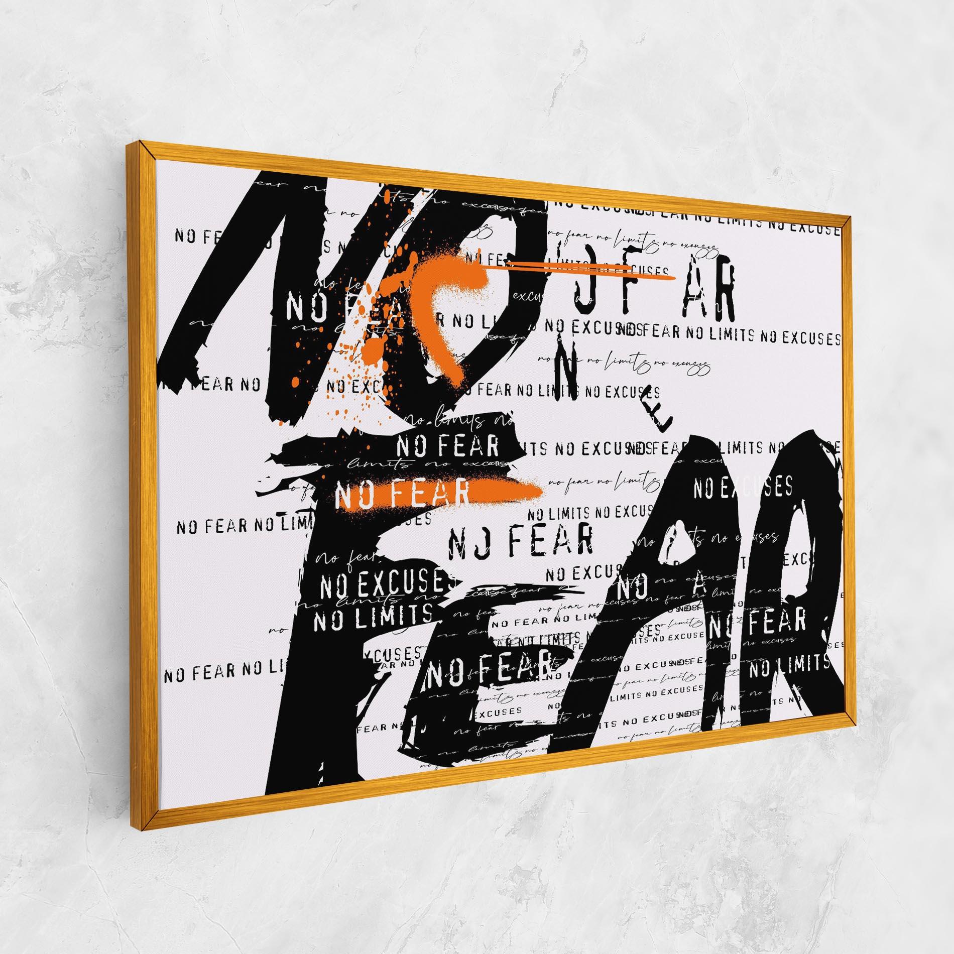 Картина на платно No Fear Graffiti mockup 1