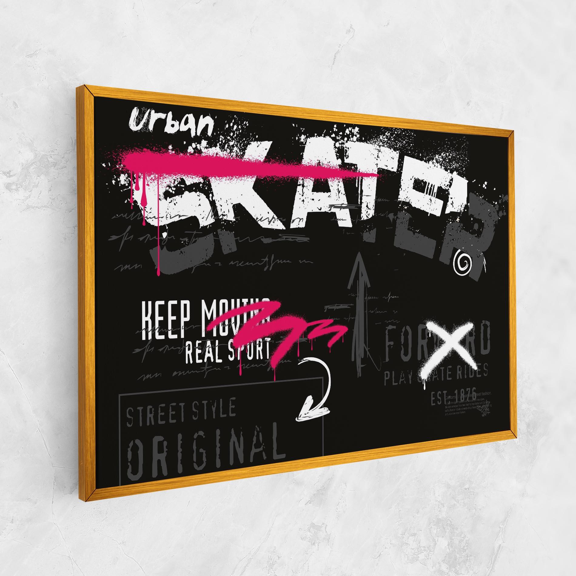 Картина на платно Skater Spray mockup 1