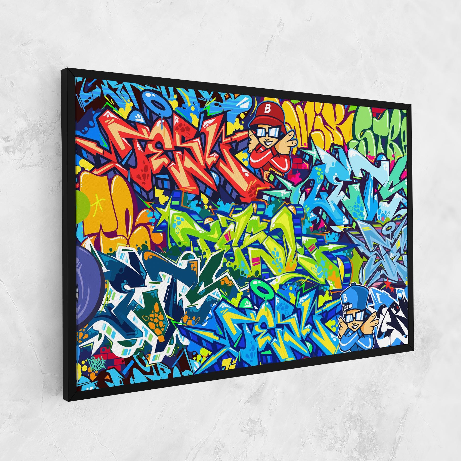 Картина на платно Colorful Graffiti mockup 1
