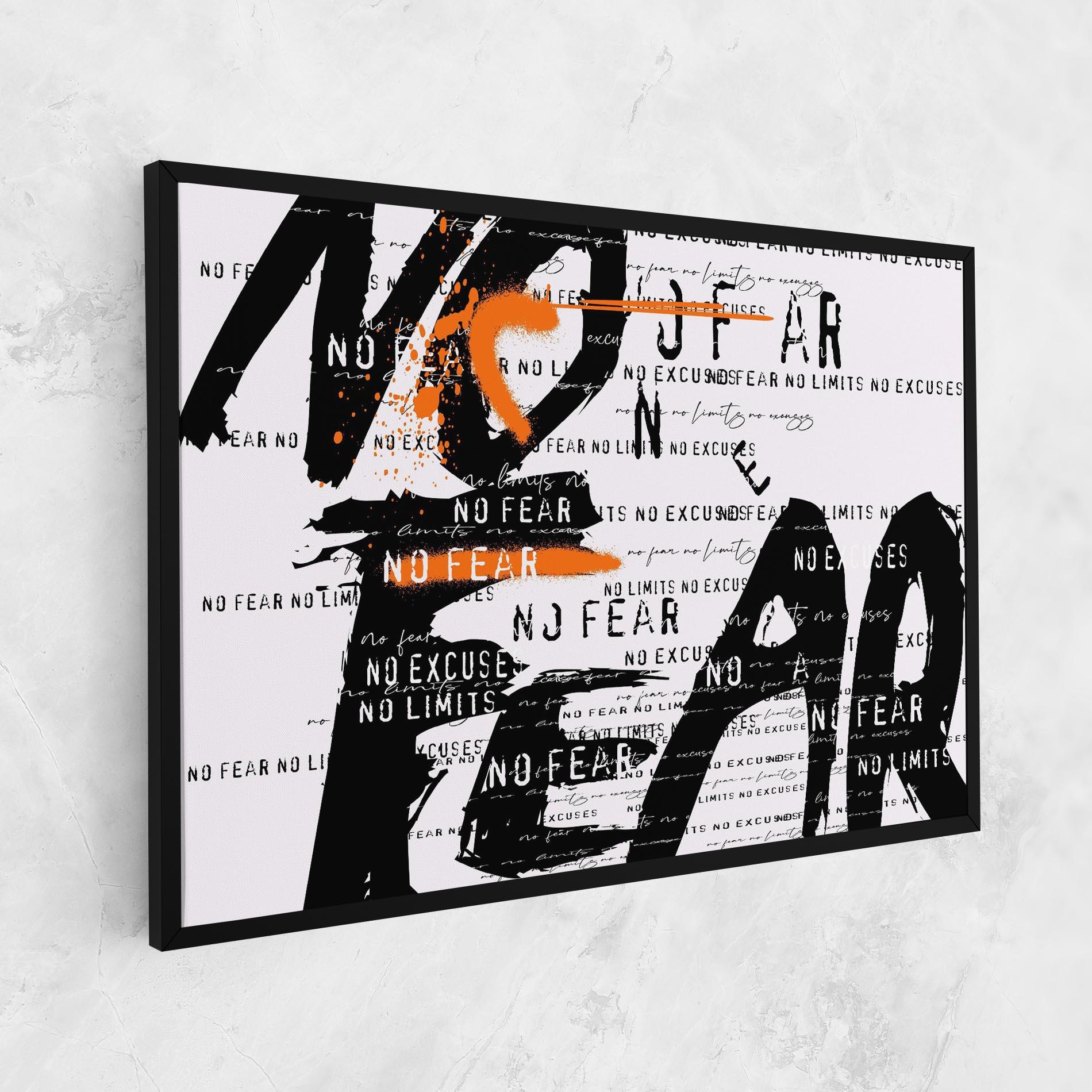 Картина на платно No Fear Graffiti mockup 1