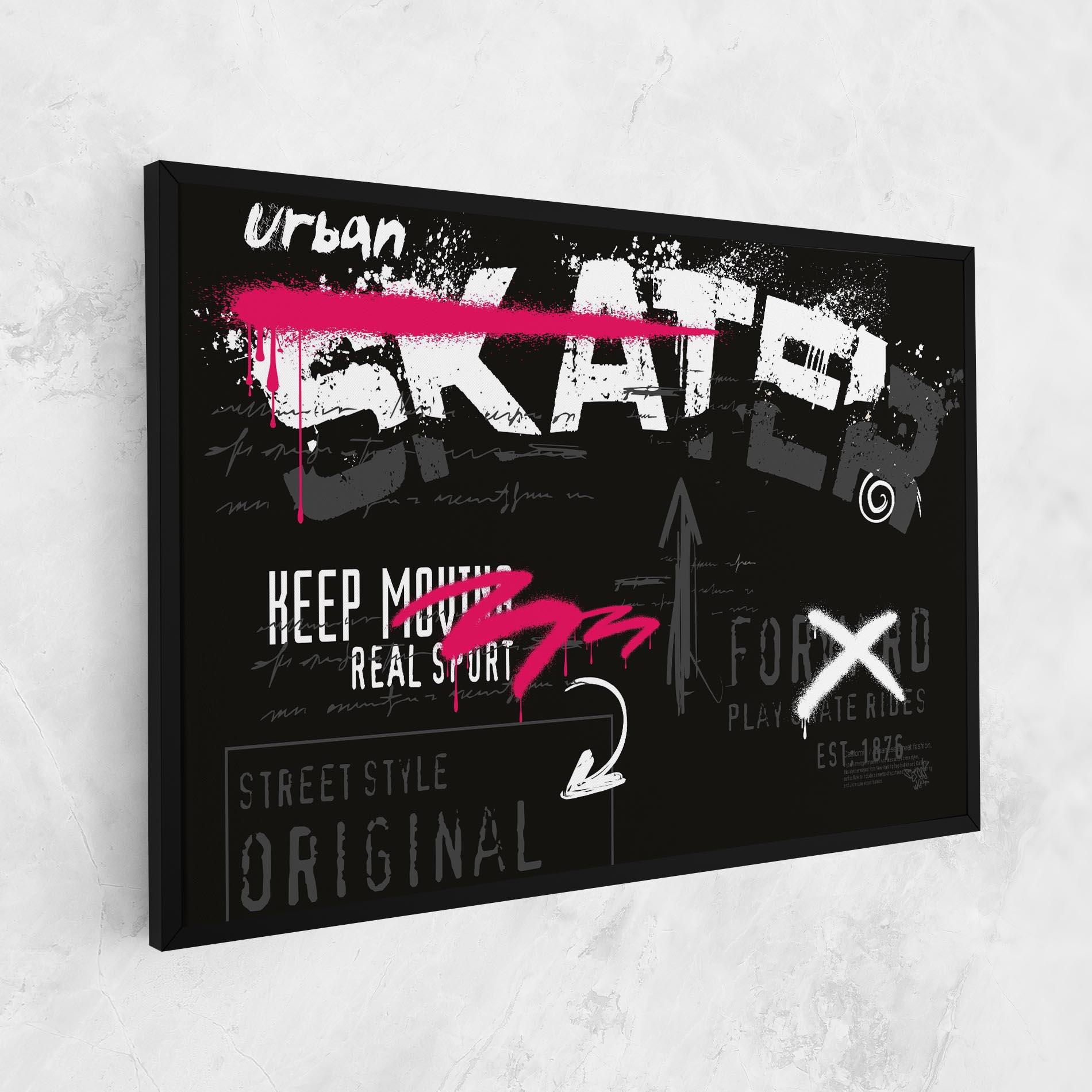 Картина на платно Skater Spray mockup 1