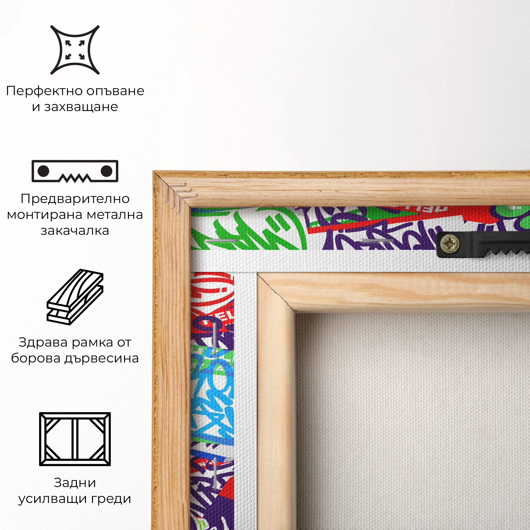 Картина на платно Hello Graffiti Name mockup 5