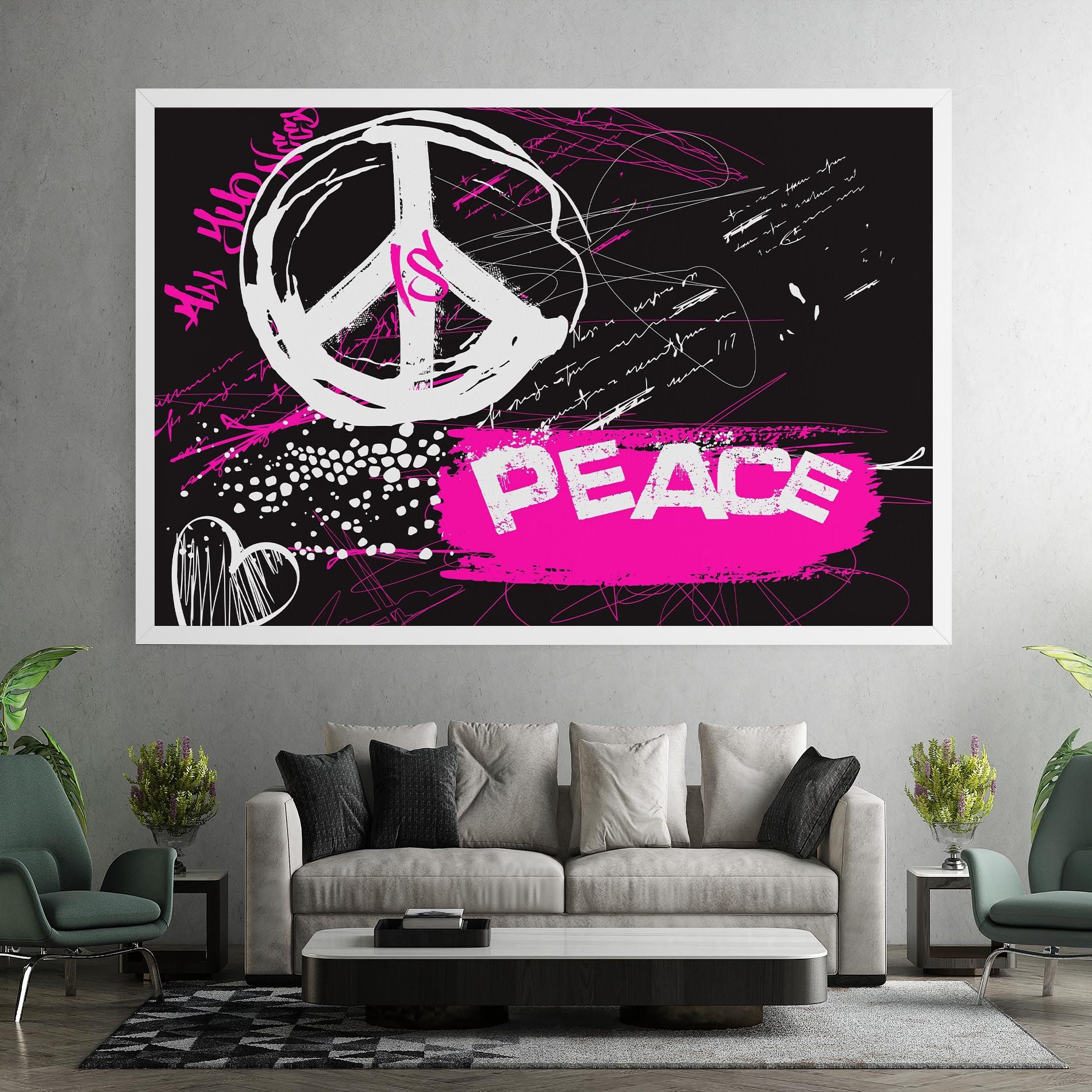 Graffiti Pink Peace mockup 7