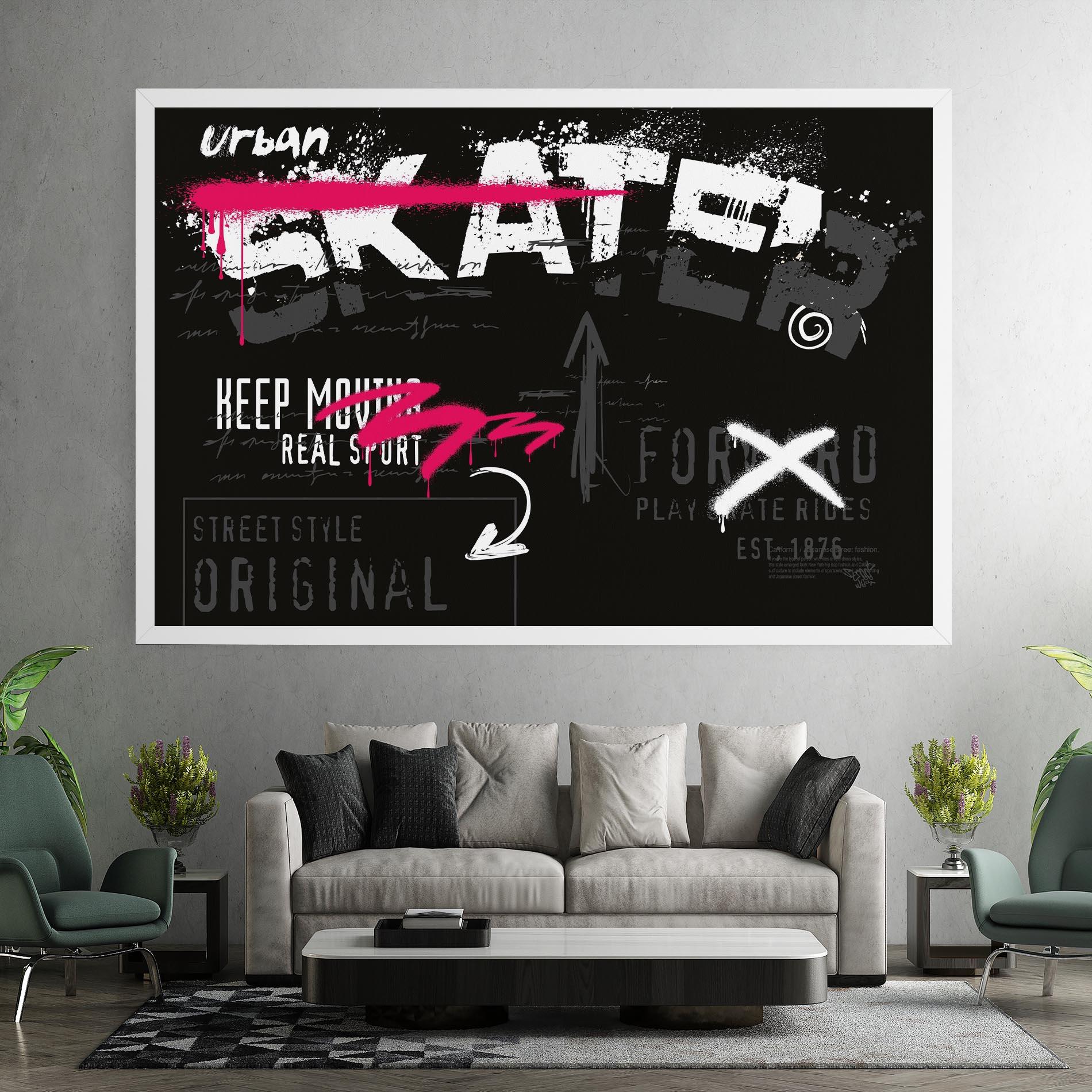Картина на платно Skater Spray mockup 7