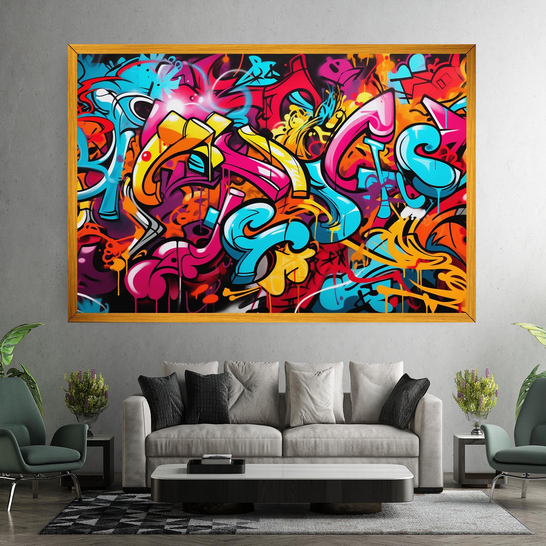 Картина на платно Abstract Graffiti mockup 7