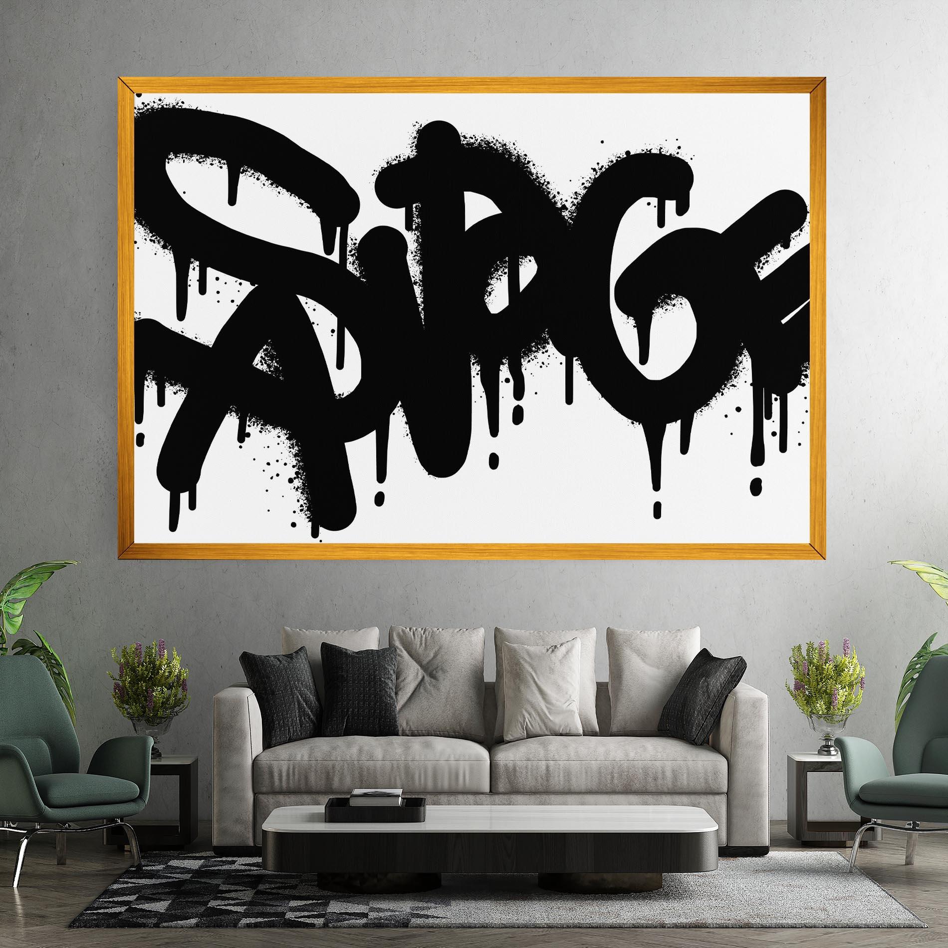 Картина на платно Graffiti Savage mockup 7
