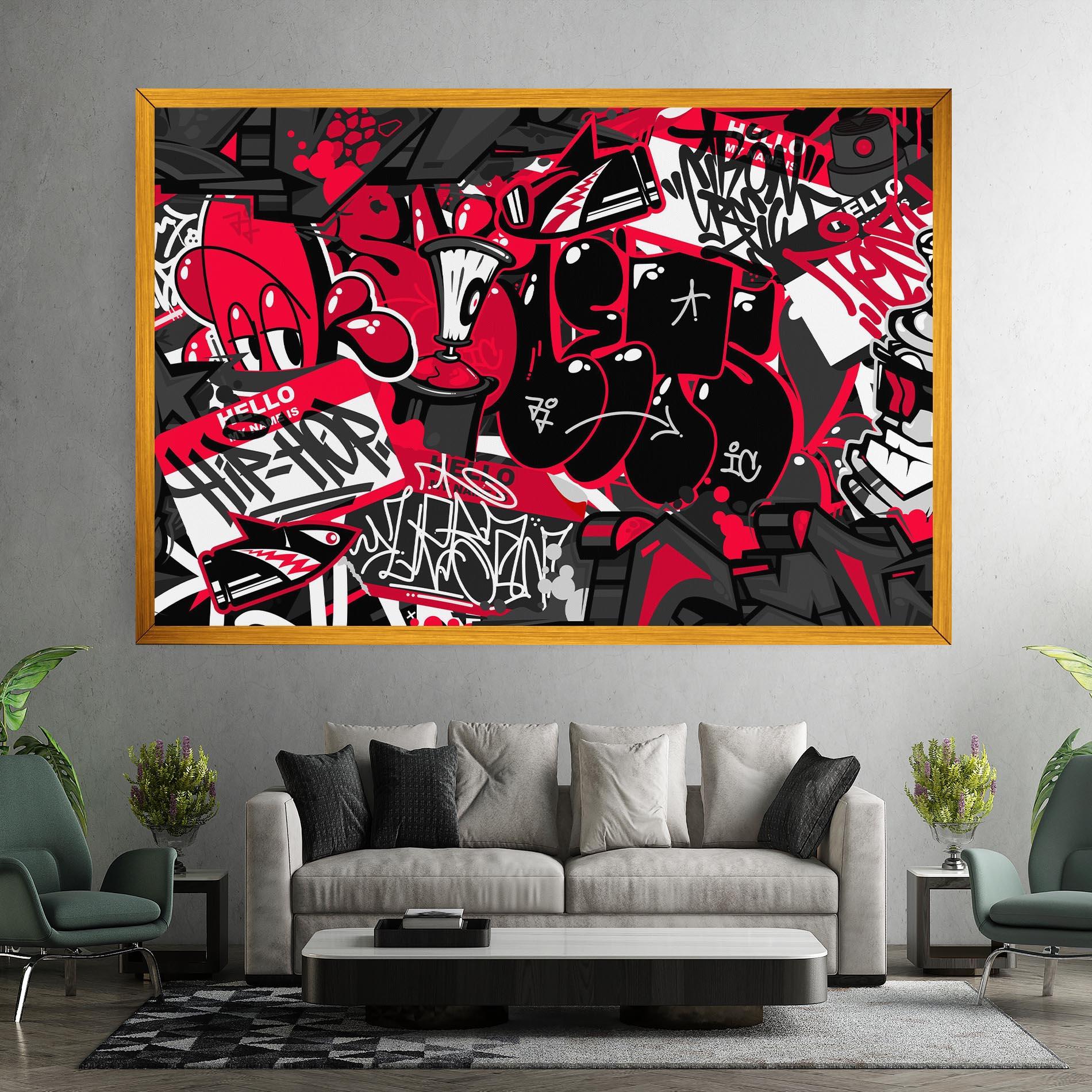 Картина на платно Hip Hop Graffiti mockup 7