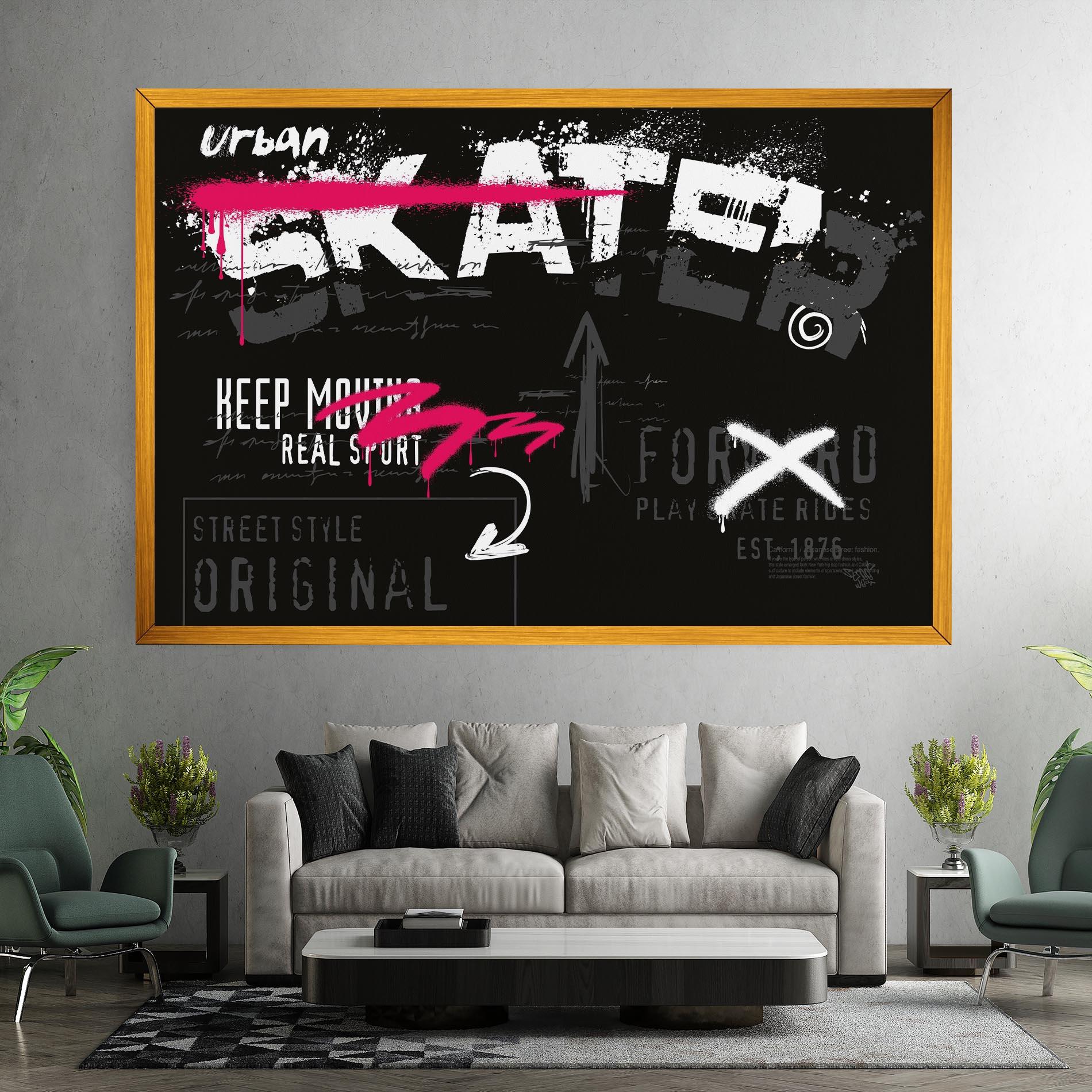 Картина на платно Skater Spray mockup 7