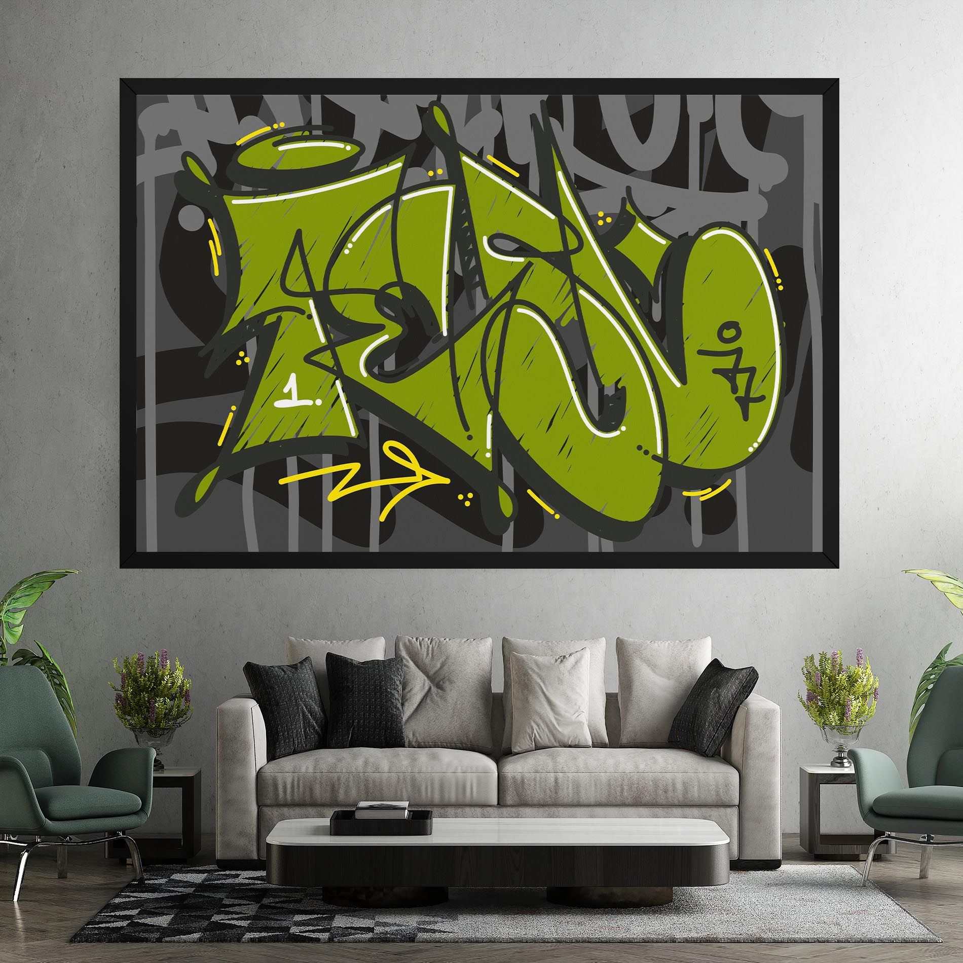 Green Grey Graffti mockup 7