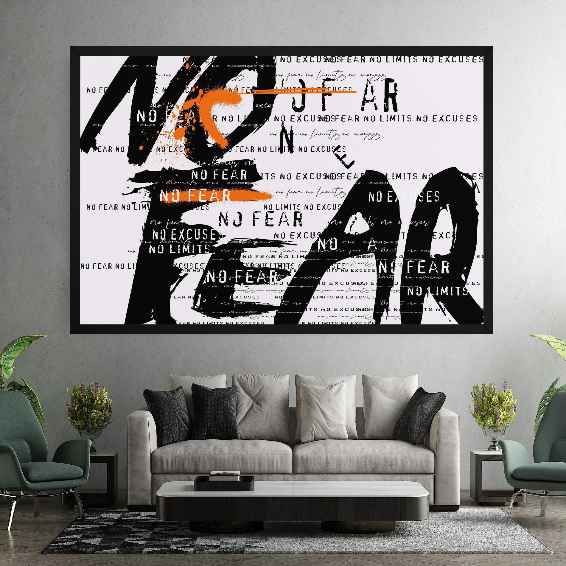 Картина на платно No Fear Graffiti mockup 7