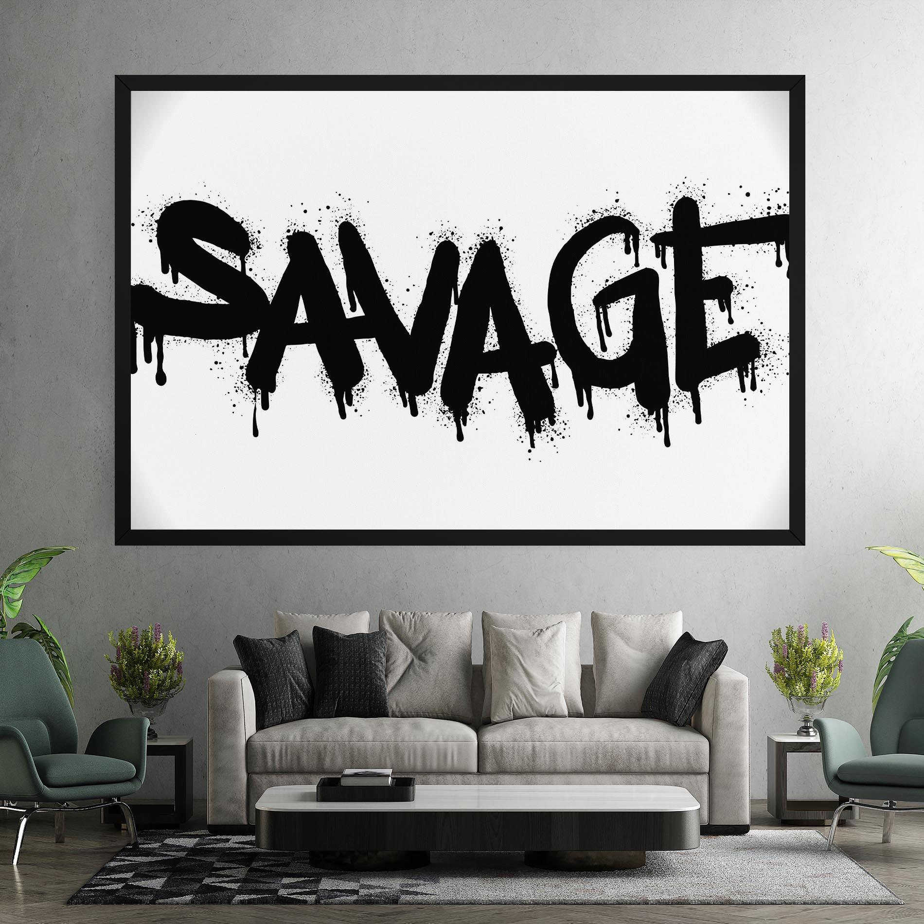 Картина на платно Savage Graffiti Spray mockup 7