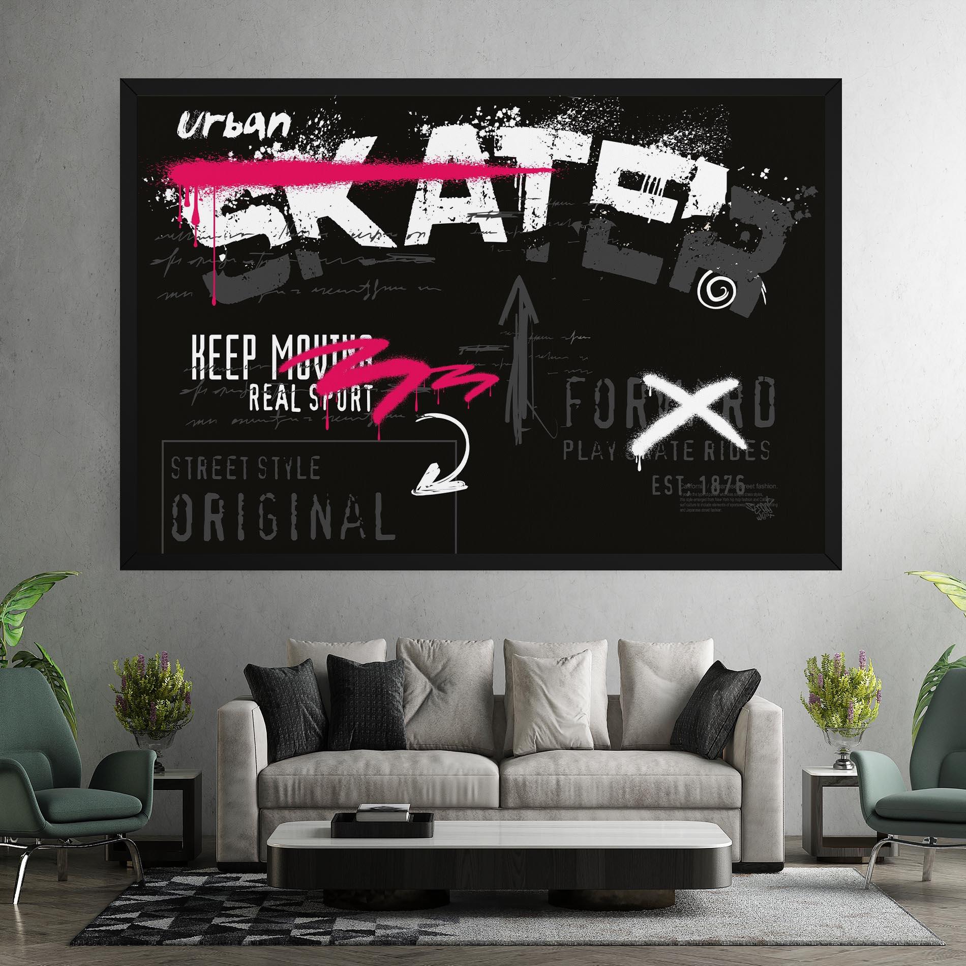 Картина на платно Skater Spray mockup 7