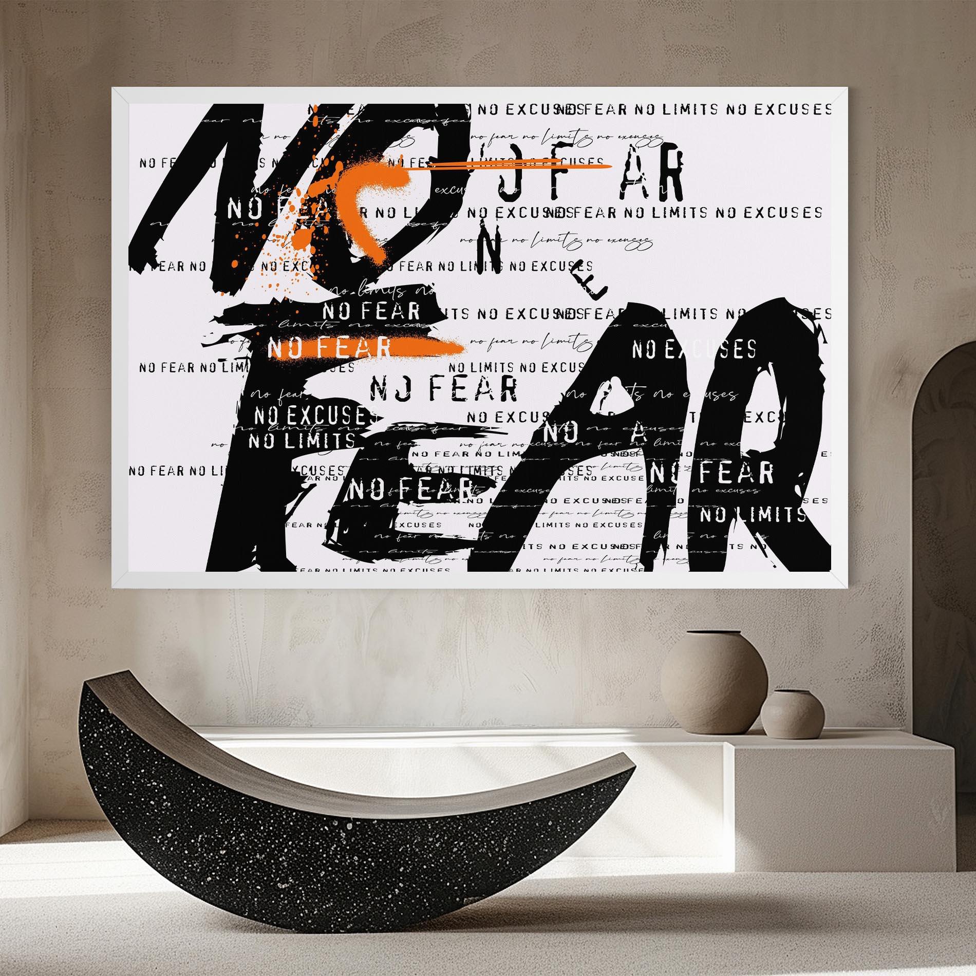 Картина на платно No Fear Graffiti mockup 8