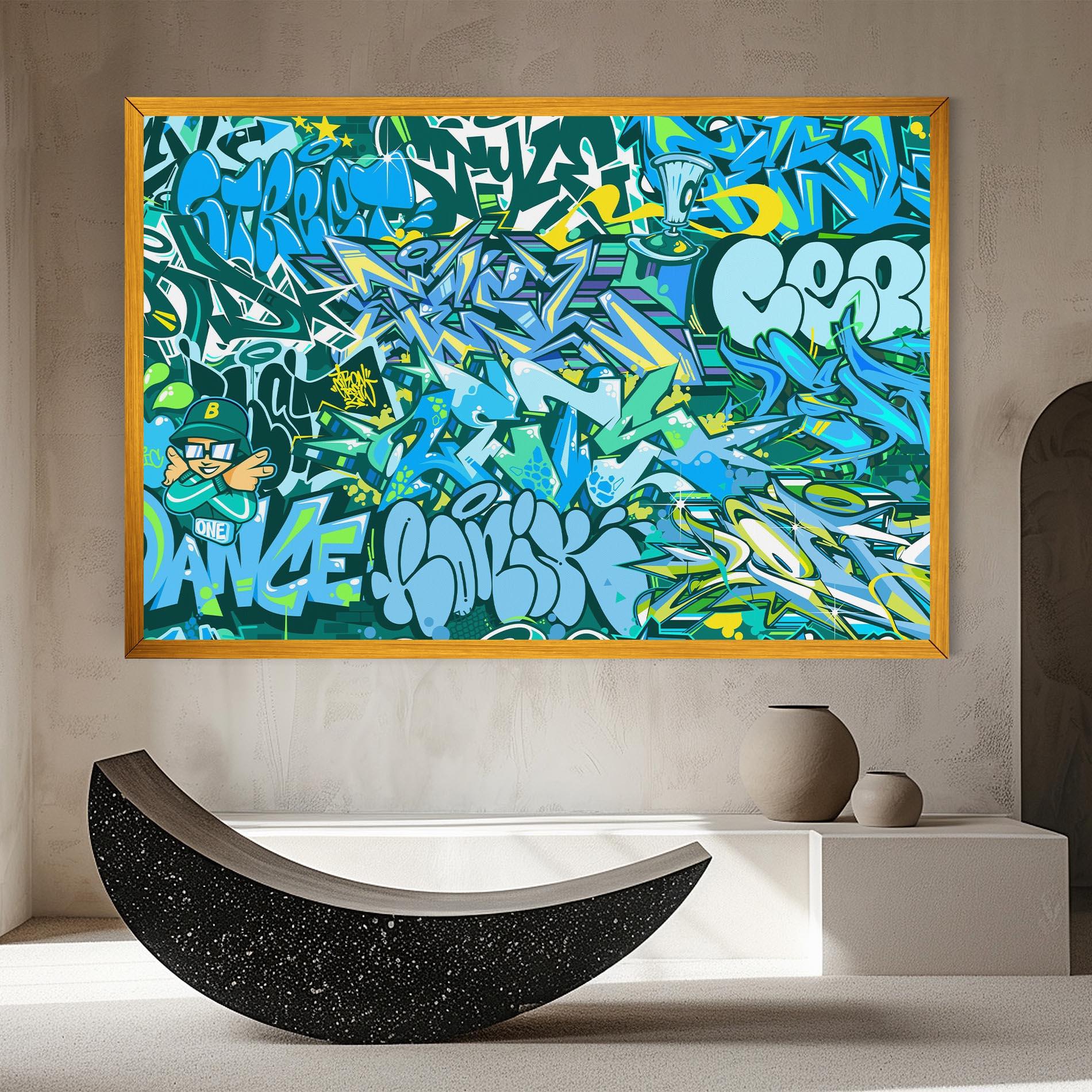 Картина на платно Be One Graffiti mockup 8