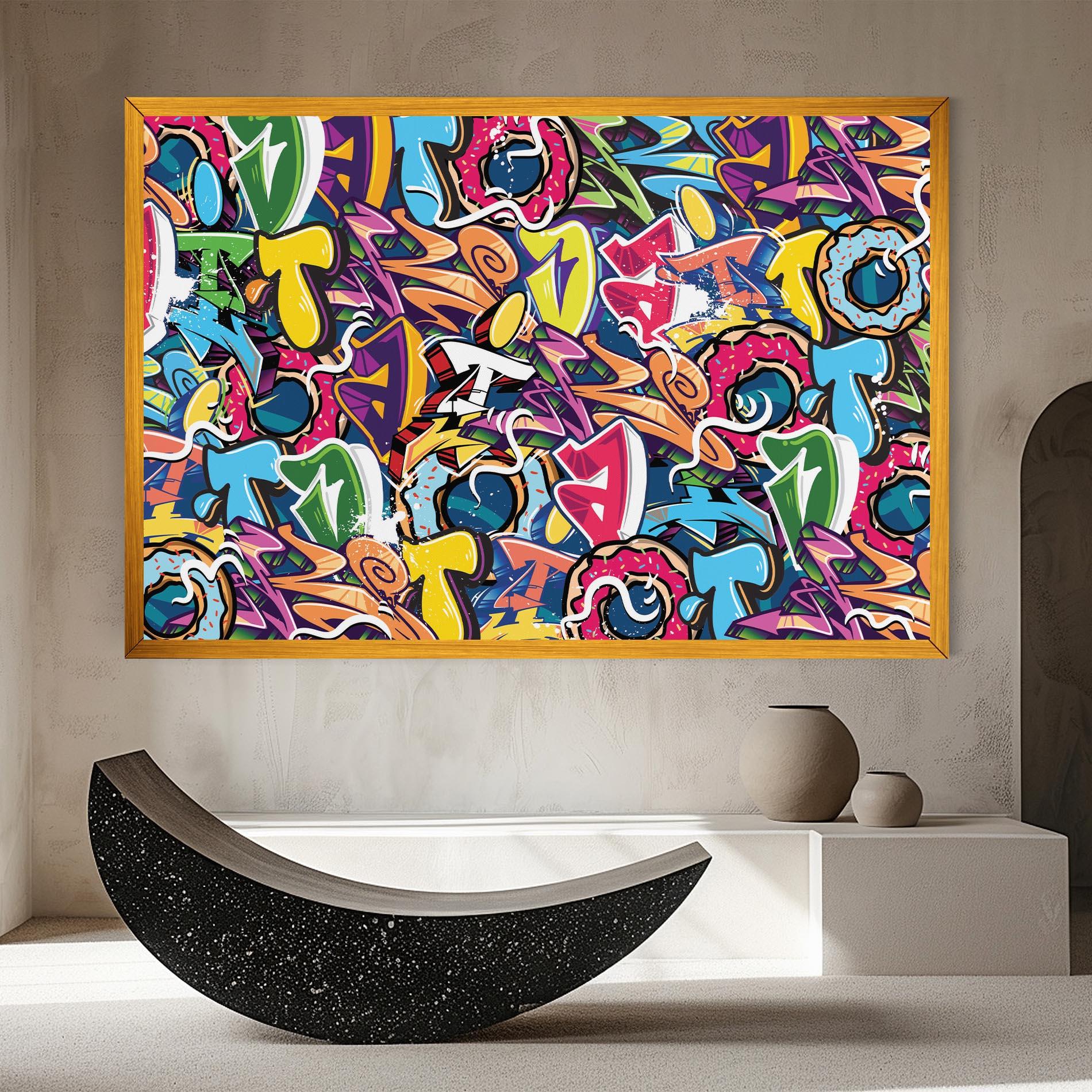 Картина на платно Graffiti Letters mockup 8