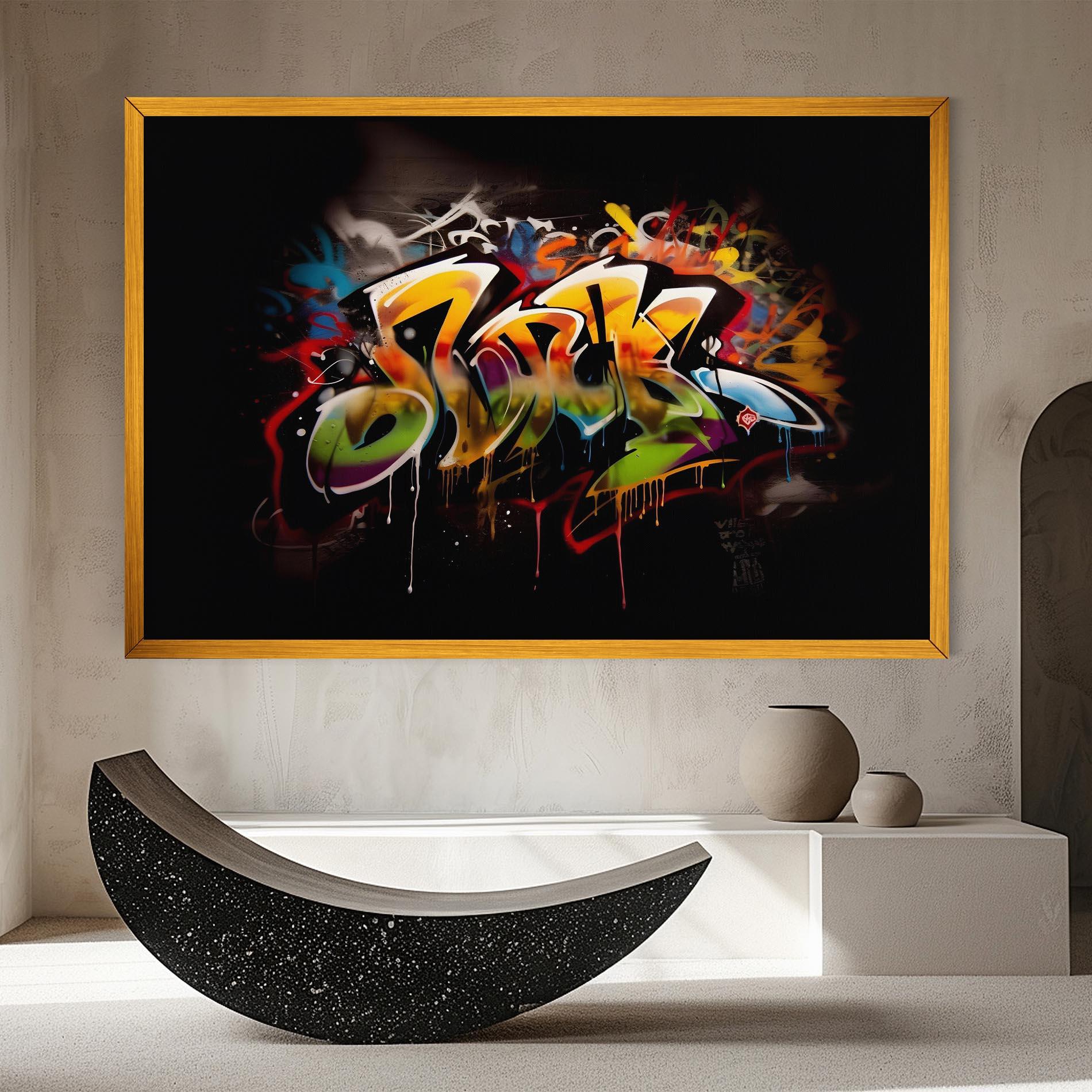 Картина на платно Graffiti Style Wall mockup 8