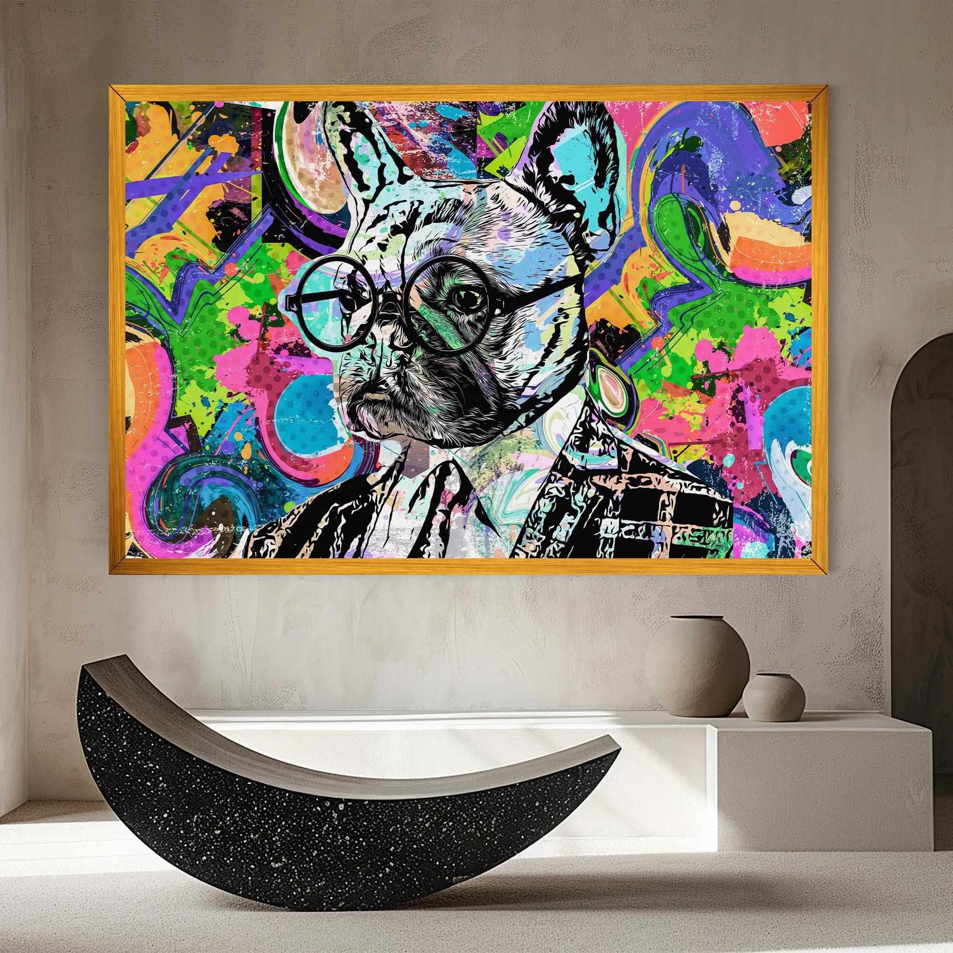 Картина на платно Graffity Bulldog mockup 8