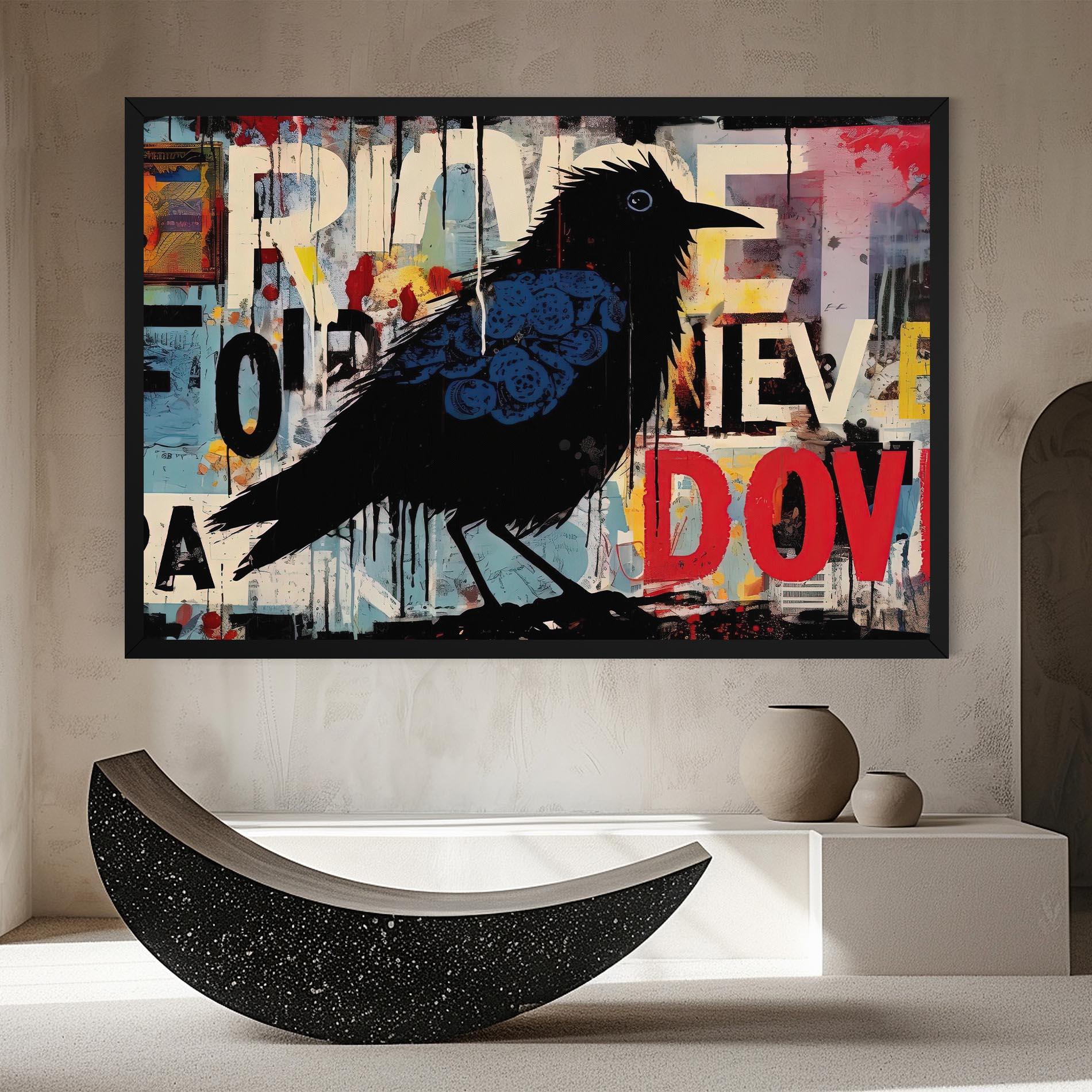 Картина на платно Bird Old Doodle mockup 8