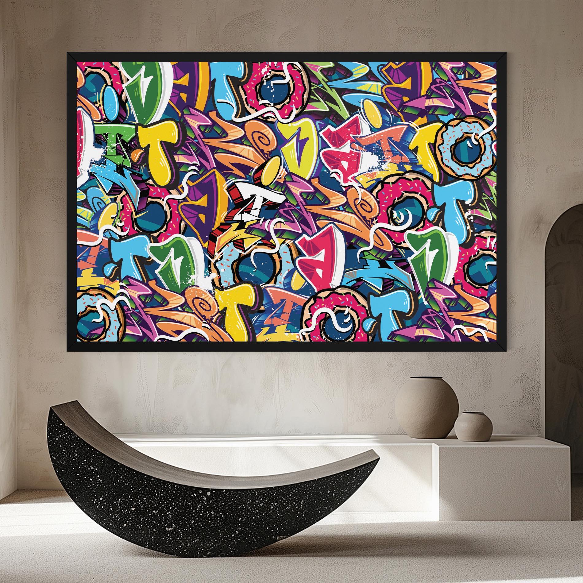 Картина на платно Graffiti Letters mockup 8