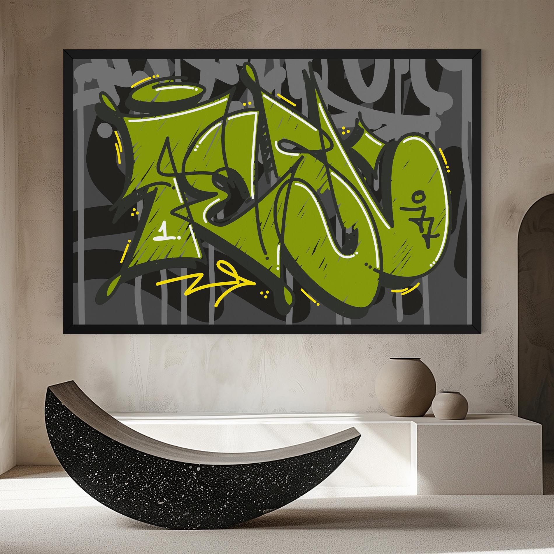 Green Grey Graffti mockup 8