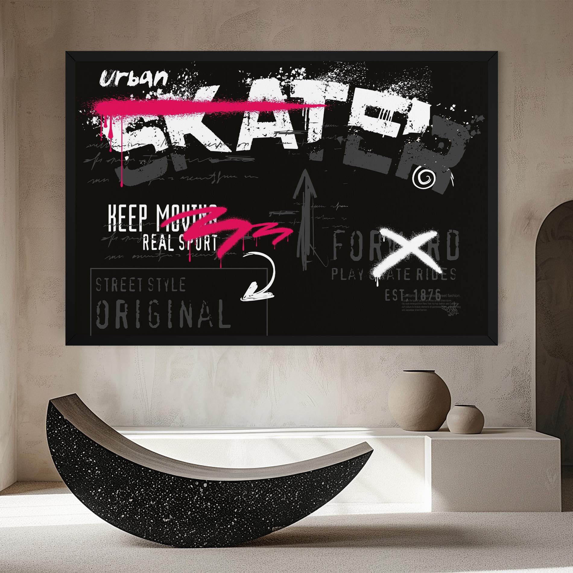 Картина на платно Skater Spray mockup 8