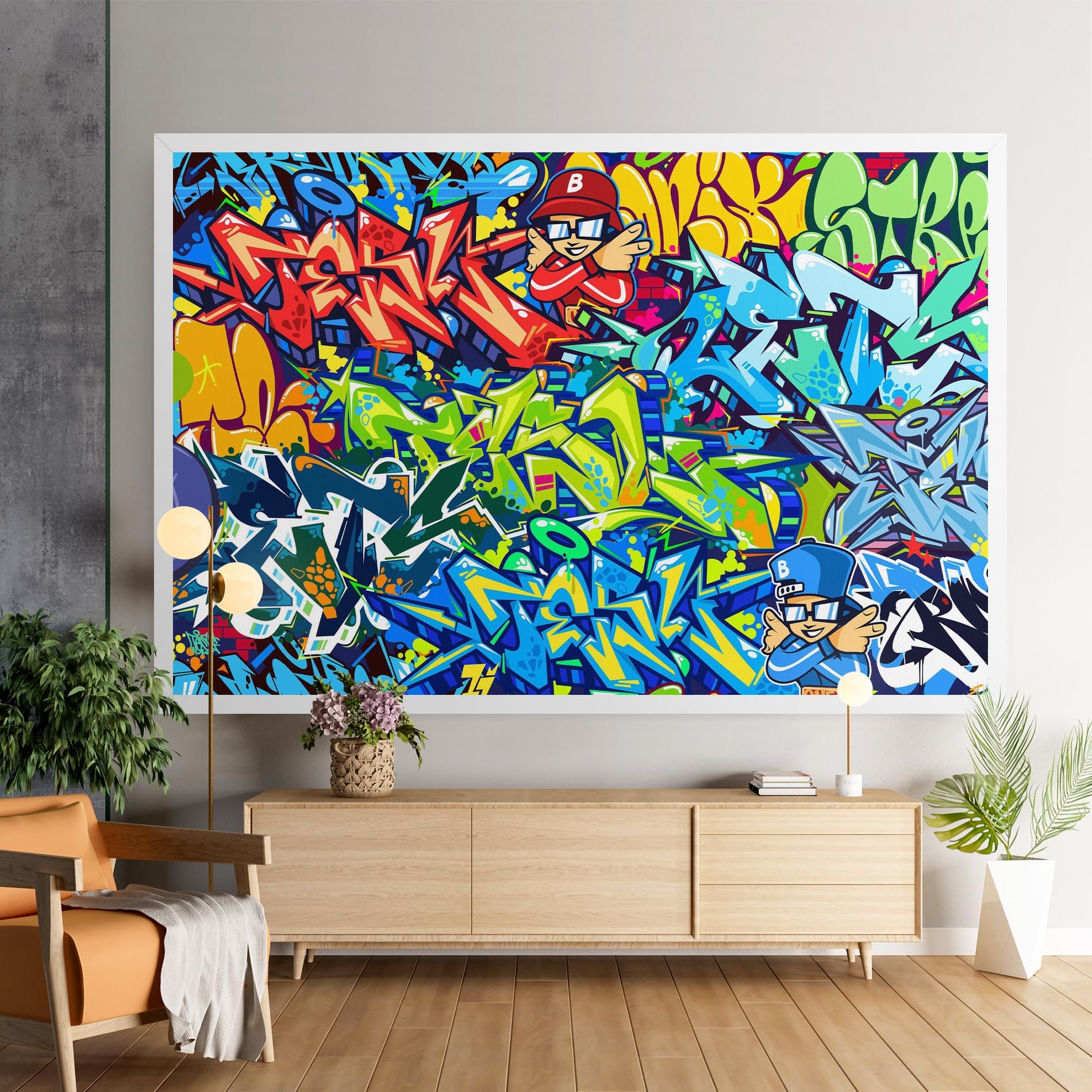 Colorful Graffiti mockup 9