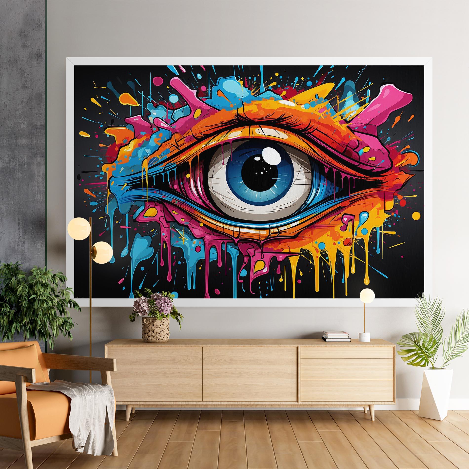 Картина на платно Graffitistyle Eye mockup 9