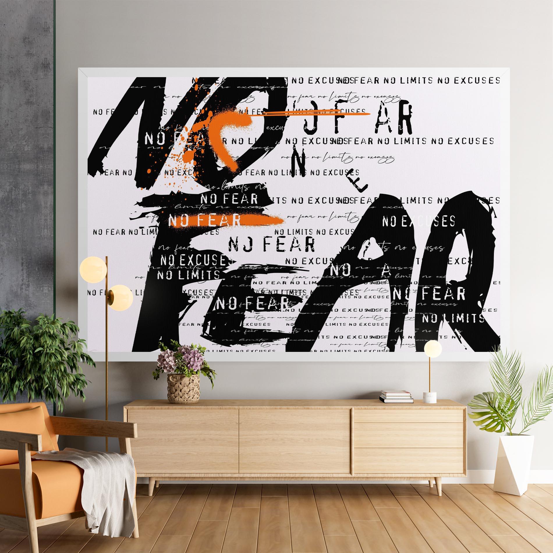 Картина на платно No Fear Graffiti mockup 9