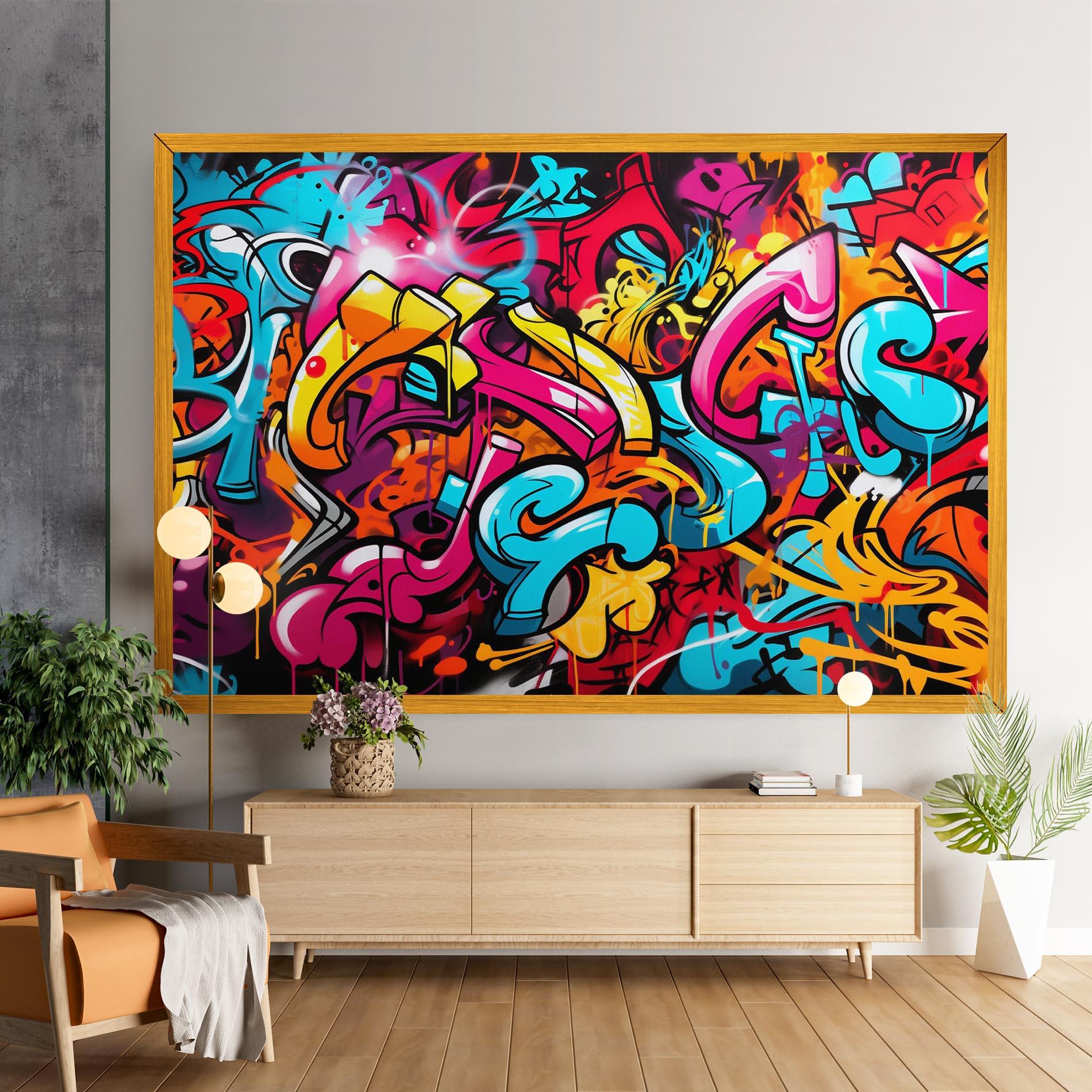 Картина на платно Abstract Graffiti mockup 9