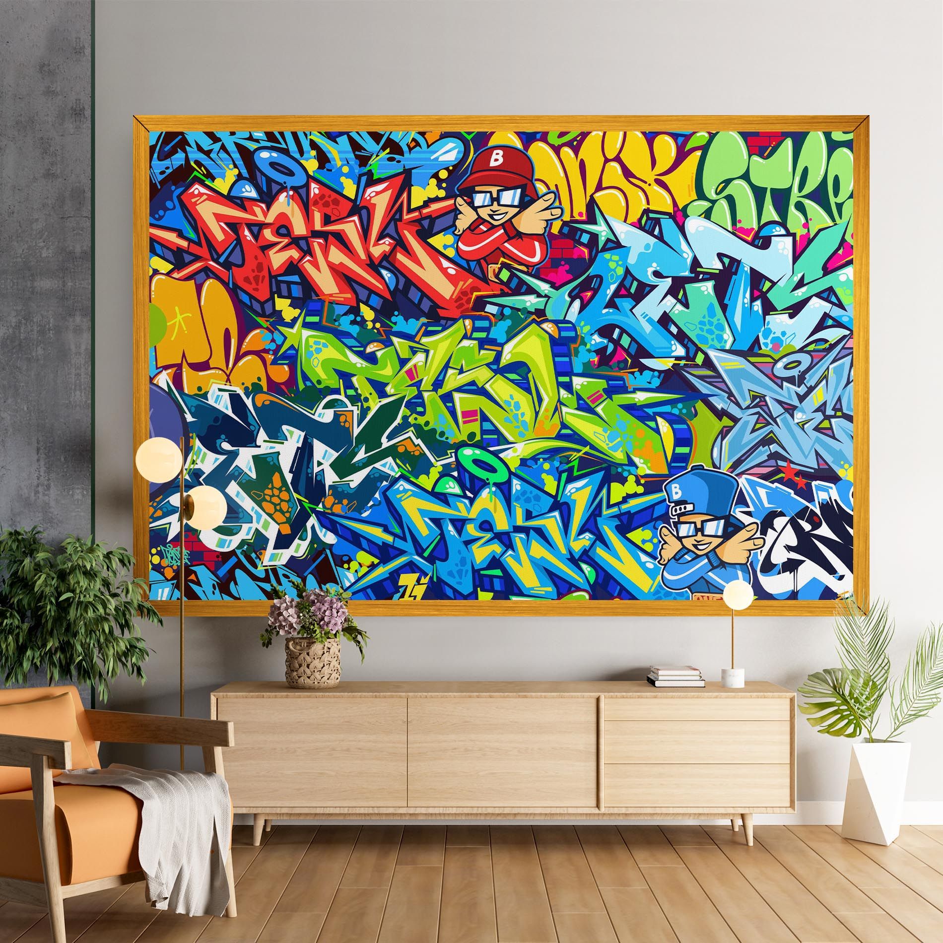 Colorful Graffiti mockup 9