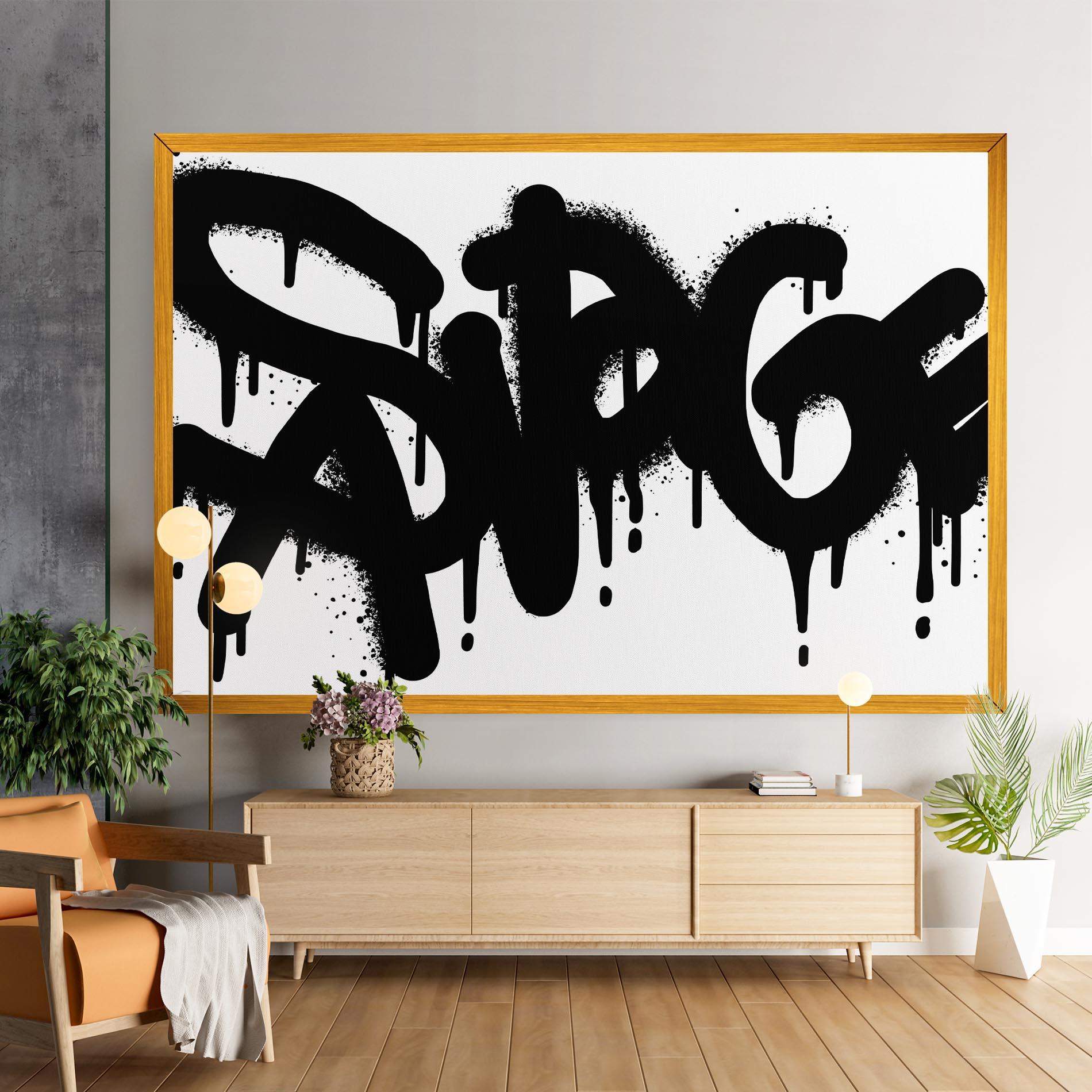 Картина на платно Graffiti Savage mockup 9