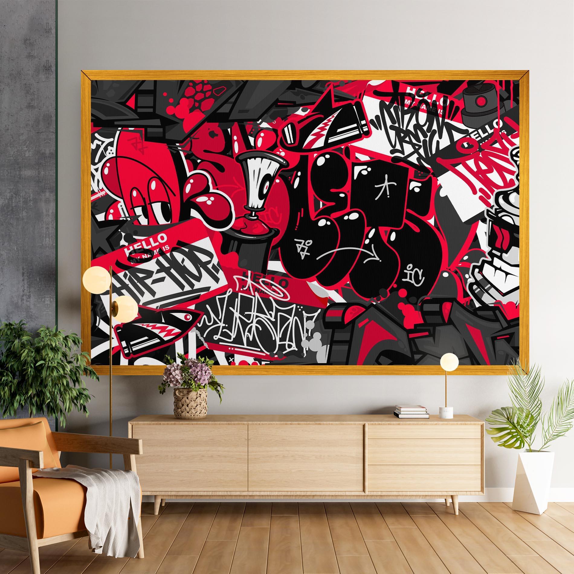Картина на платно Hip Hop Graffiti mockup 9