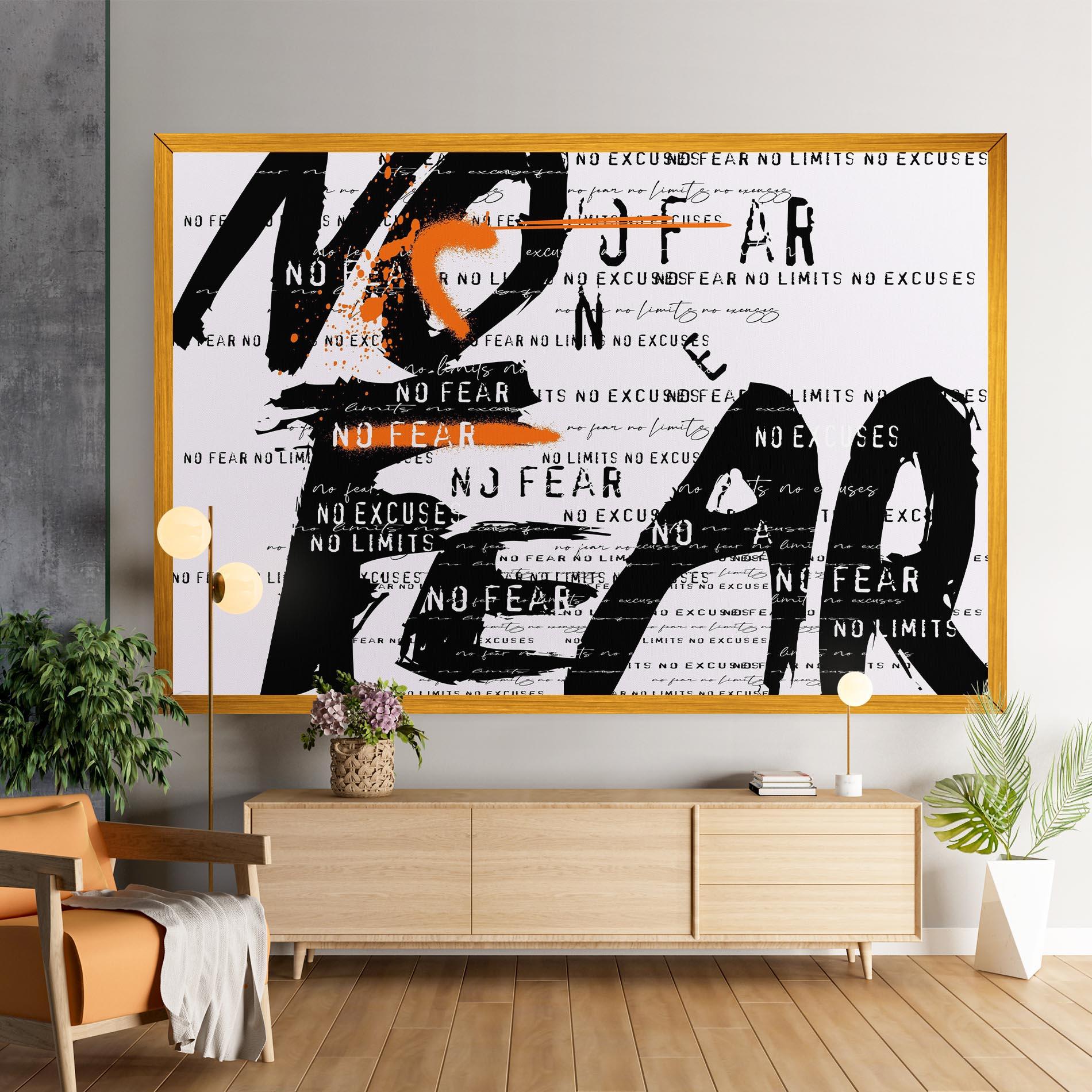 Картина на платно No Fear Graffiti mockup 9