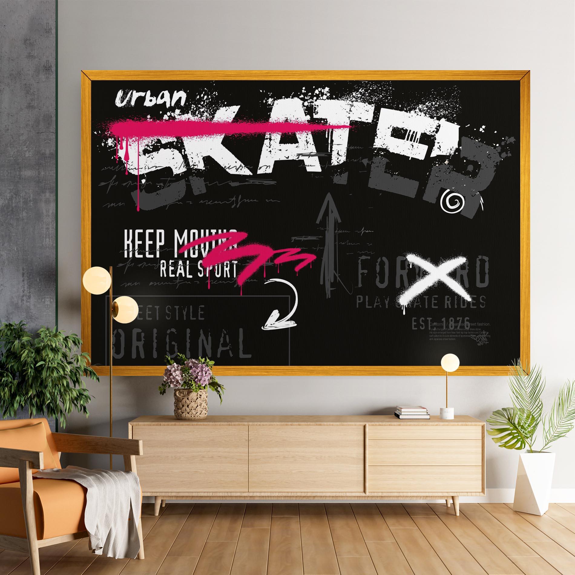 Картина на платно Skater Spray mockup 9
