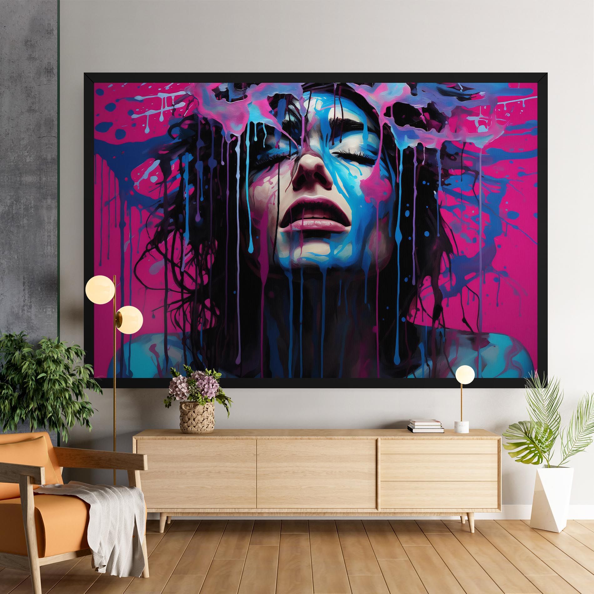 Blue Pink Woman mockup 9
