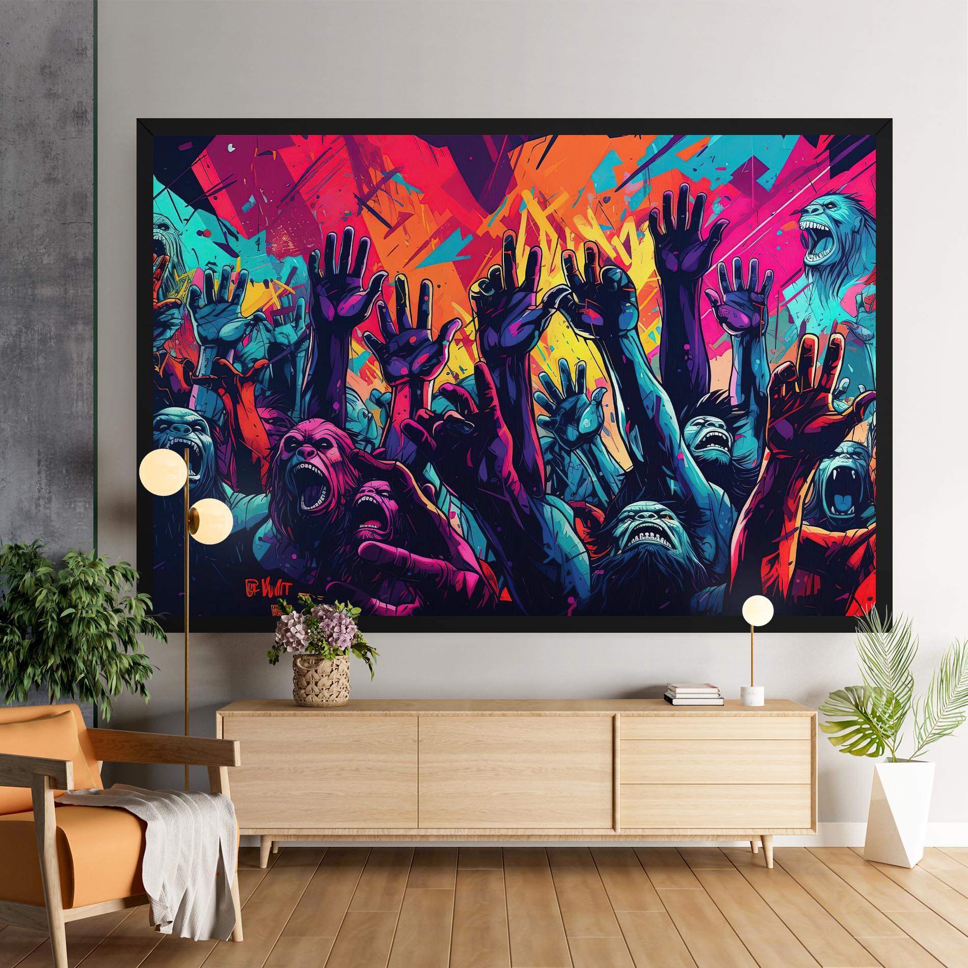 Картина на платно Graffiti Animals mockup 9