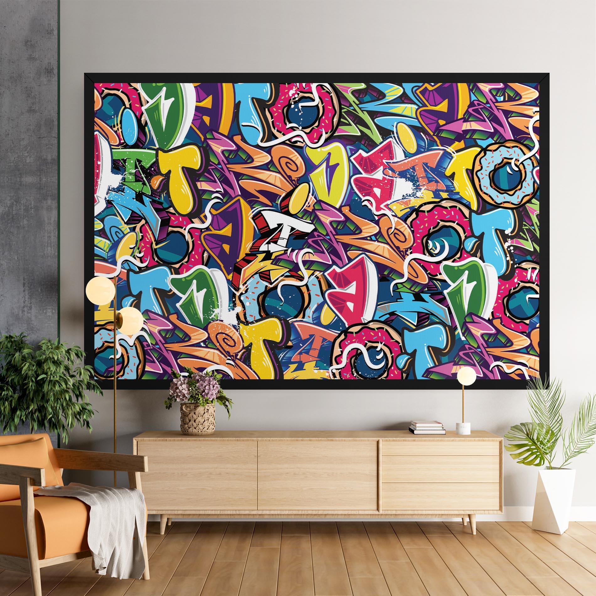 Картина на платно Graffiti Letters mockup 9