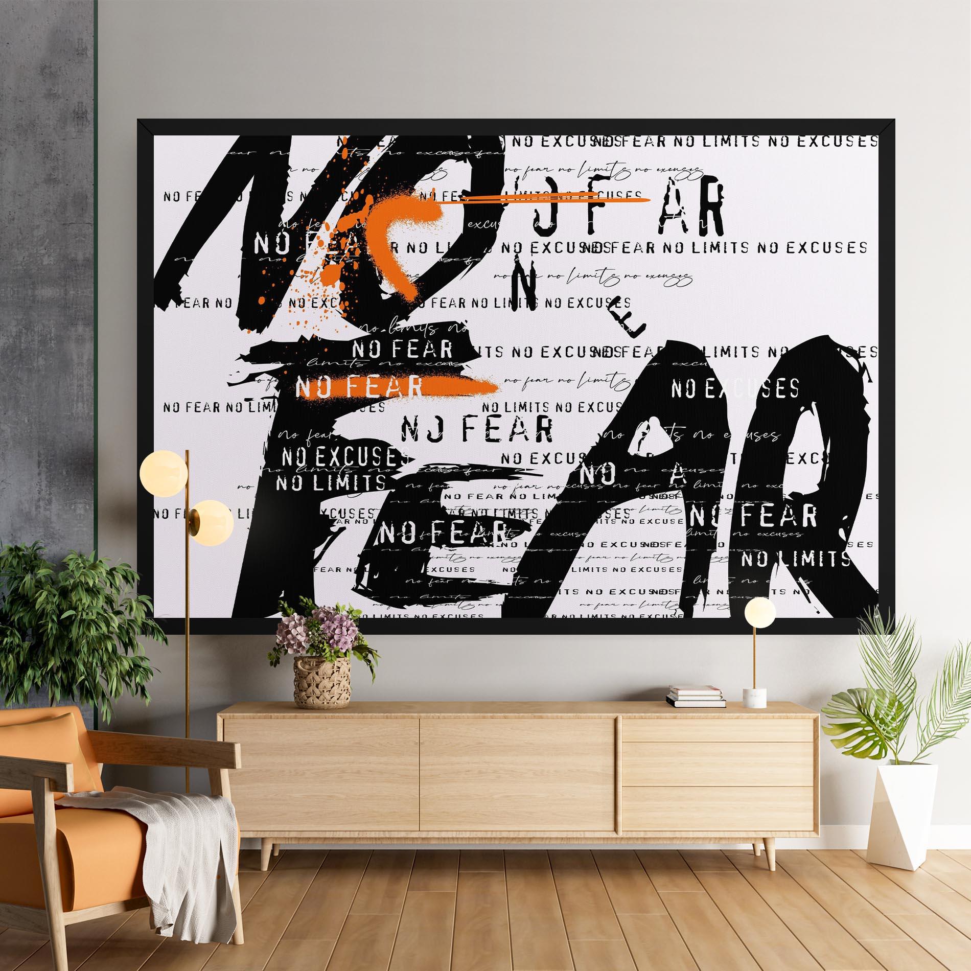 Картина на платно No Fear Graffiti mockup 9