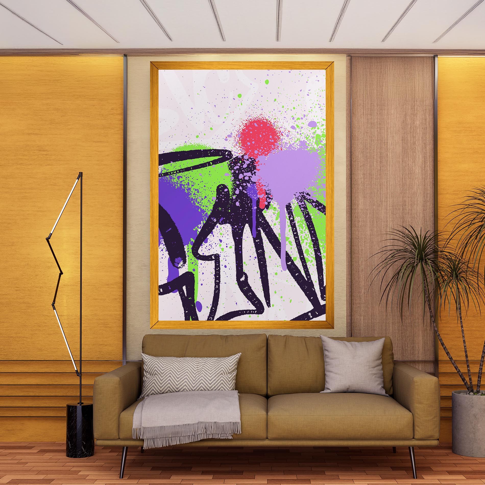Green Purple Graffiti mockup 9
