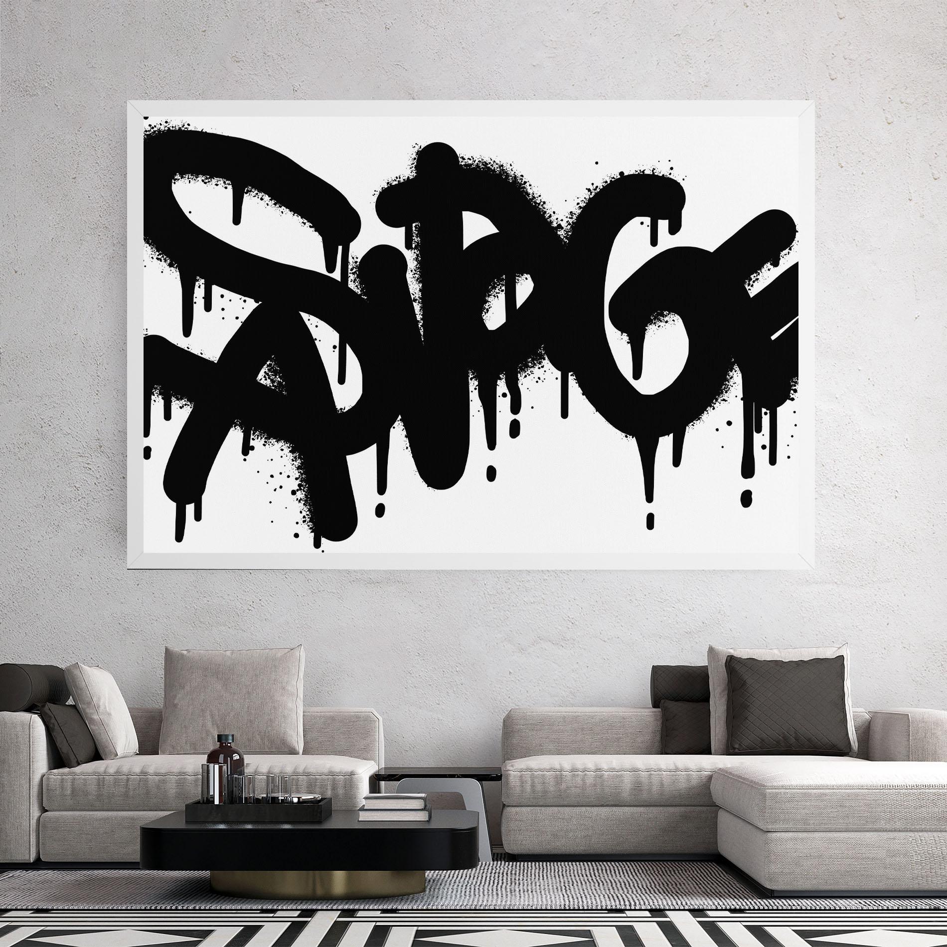 Картина на платно Graffiti Savage mockup 2