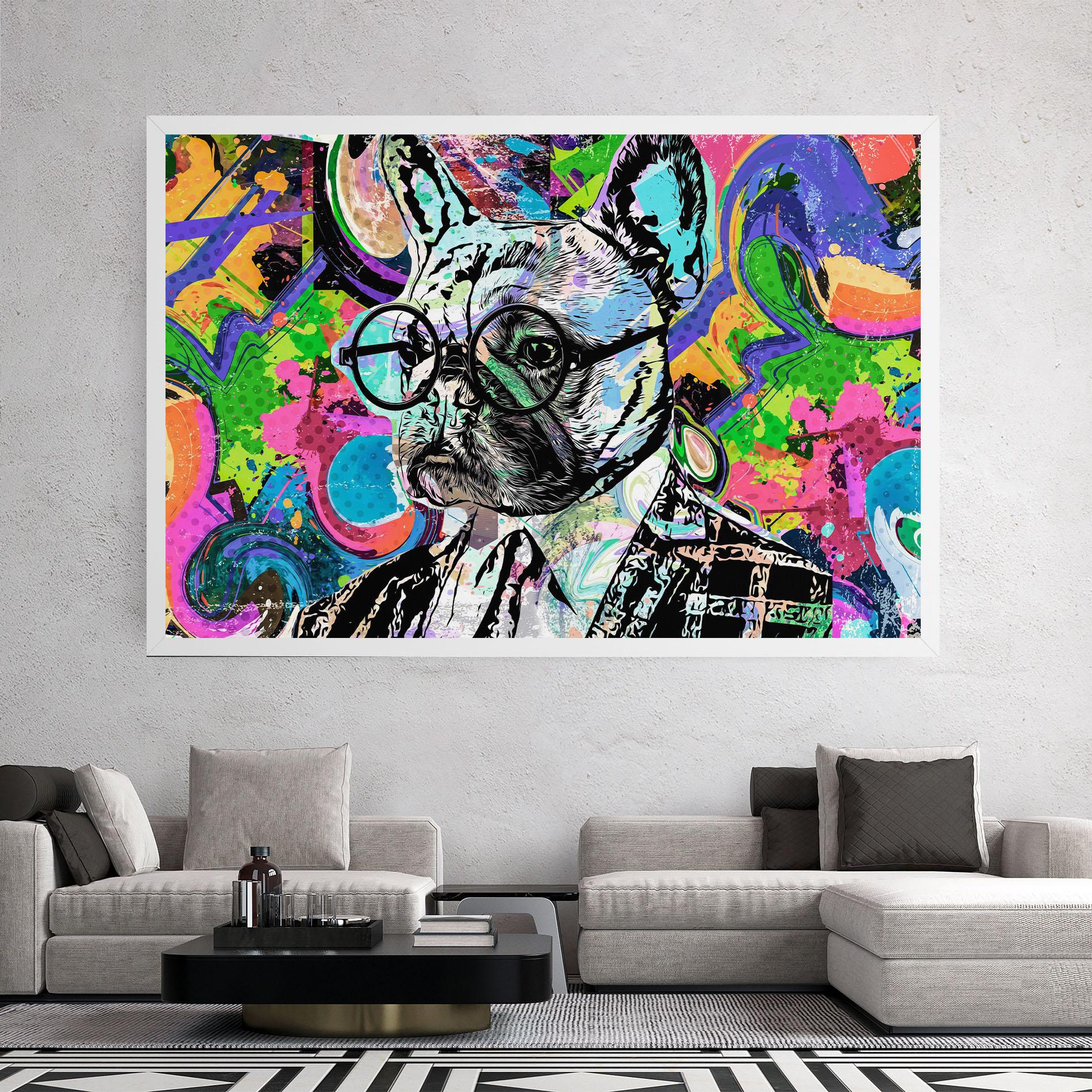 Картина на платно Graffity Bulldog mockup 2