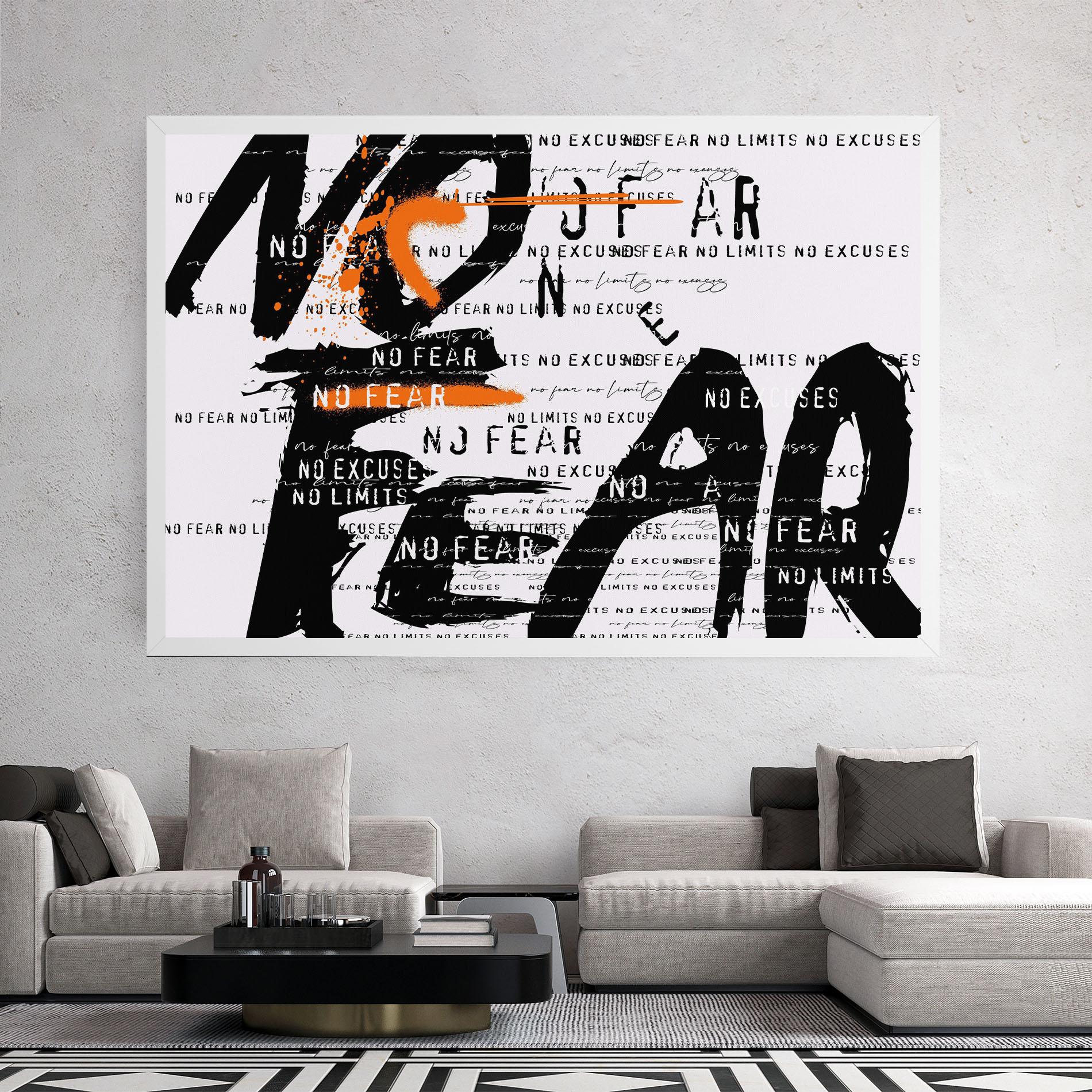 Картина на платно No Fear Graffiti mockup 2