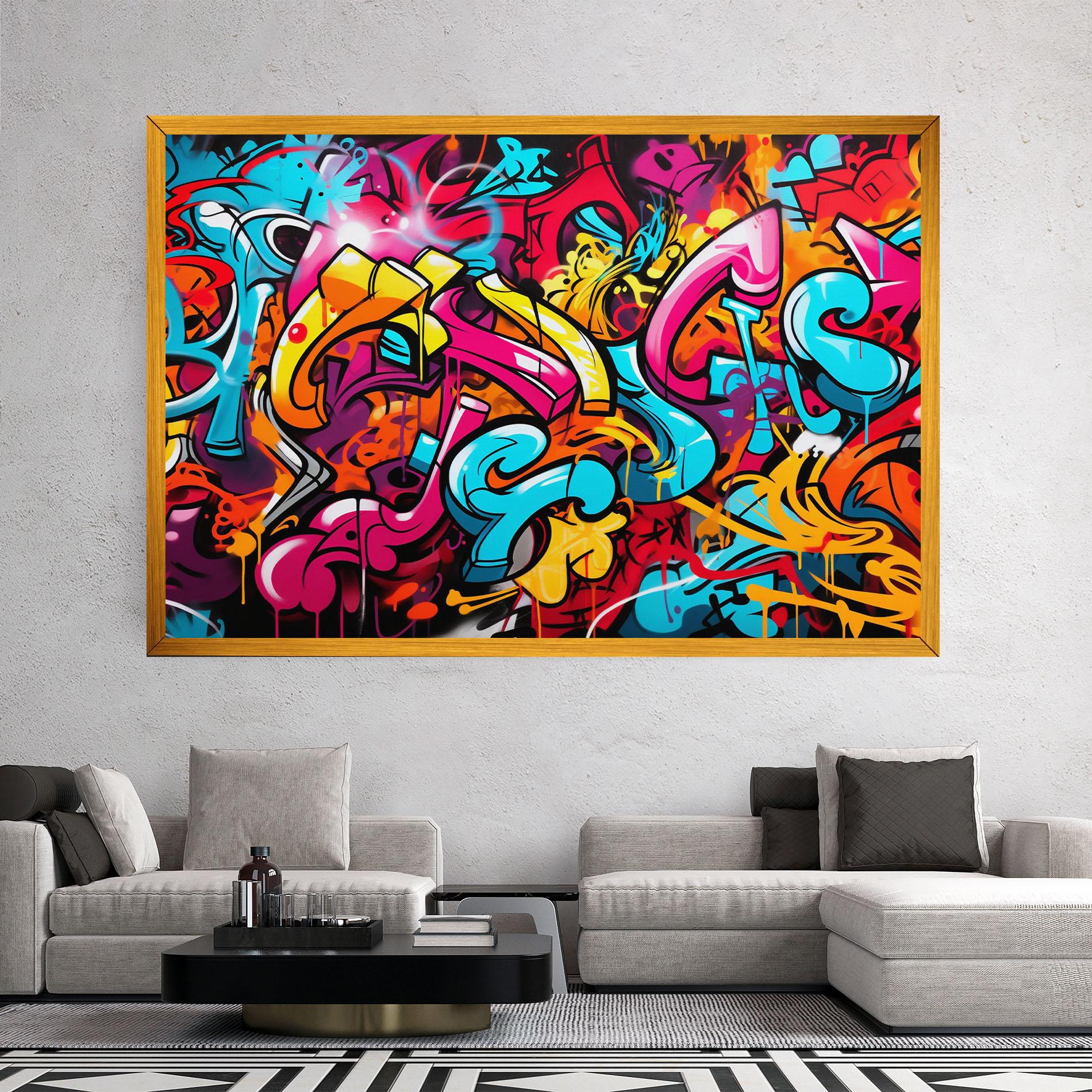 Картина на платно Abstract Graffiti mockup 2