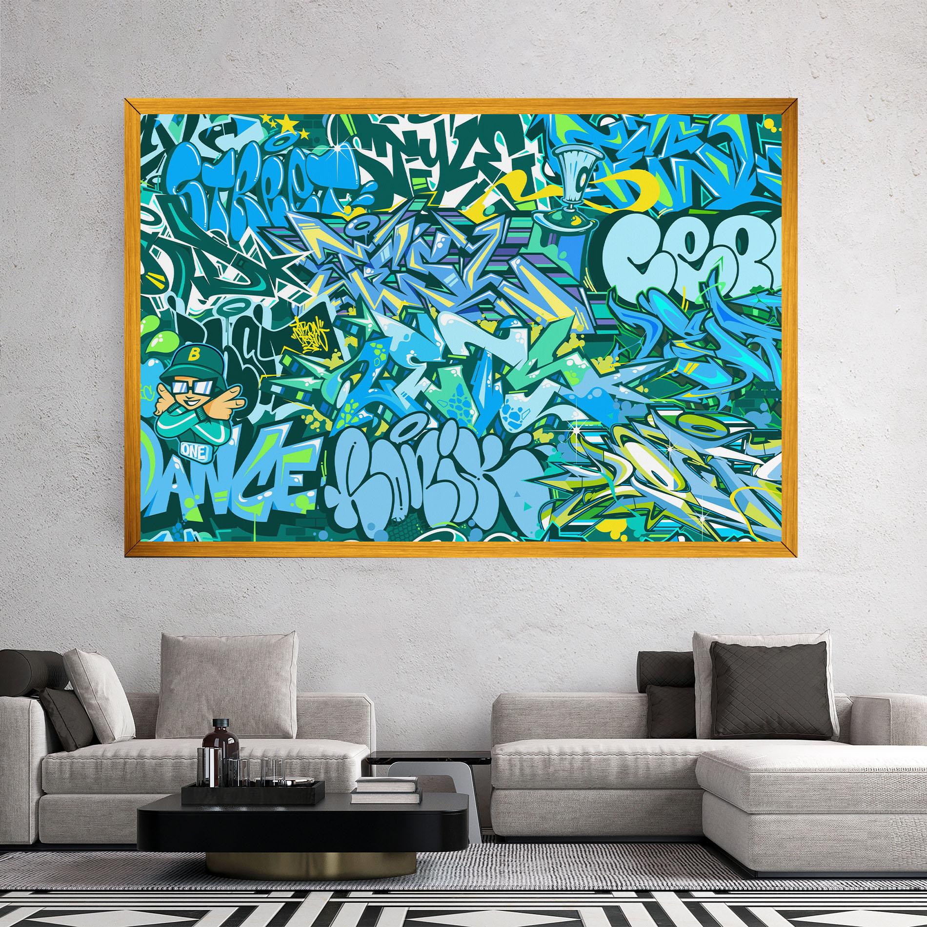 Картина на платно Be One Graffiti mockup 2