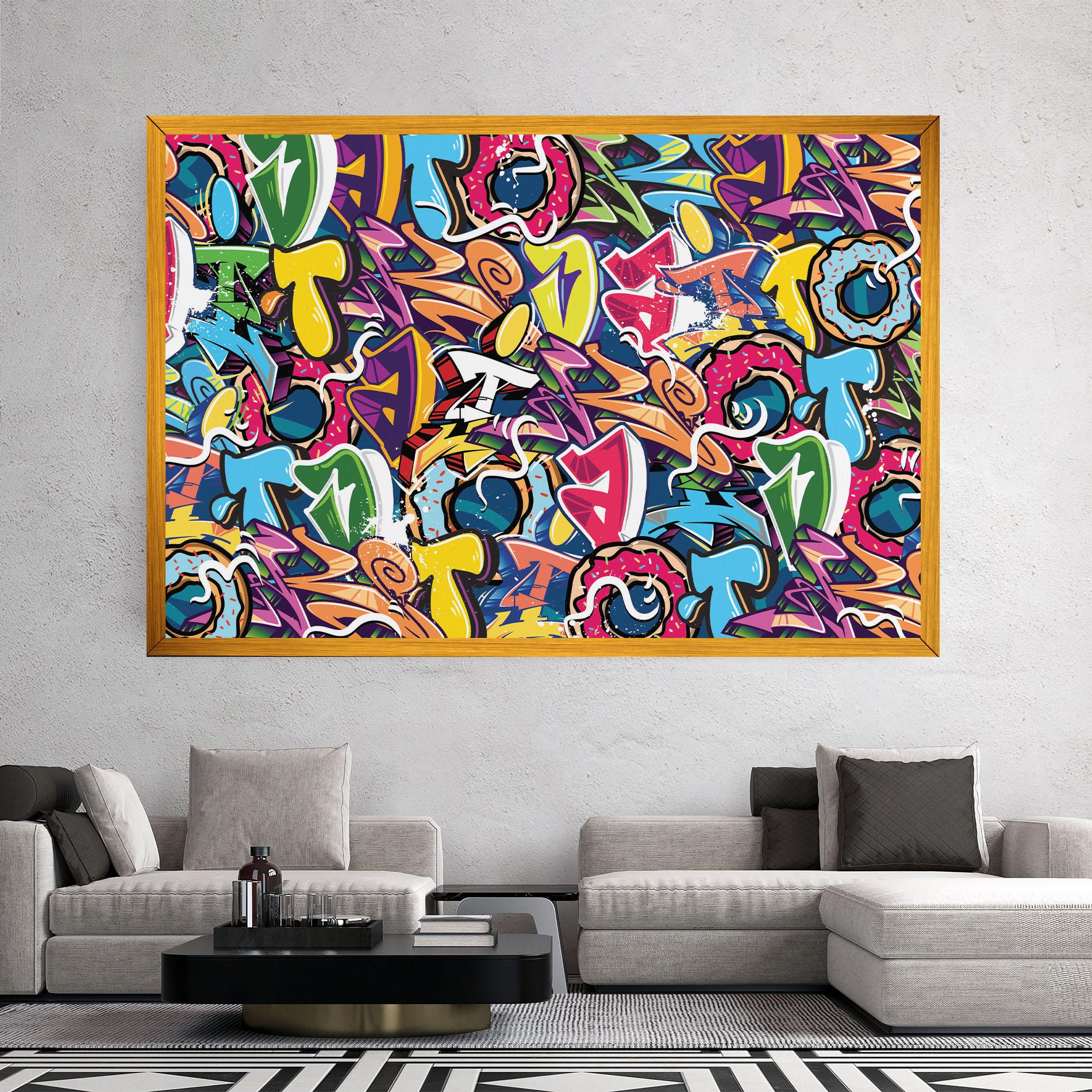 Картина на платно Graffiti Letters mockup 2